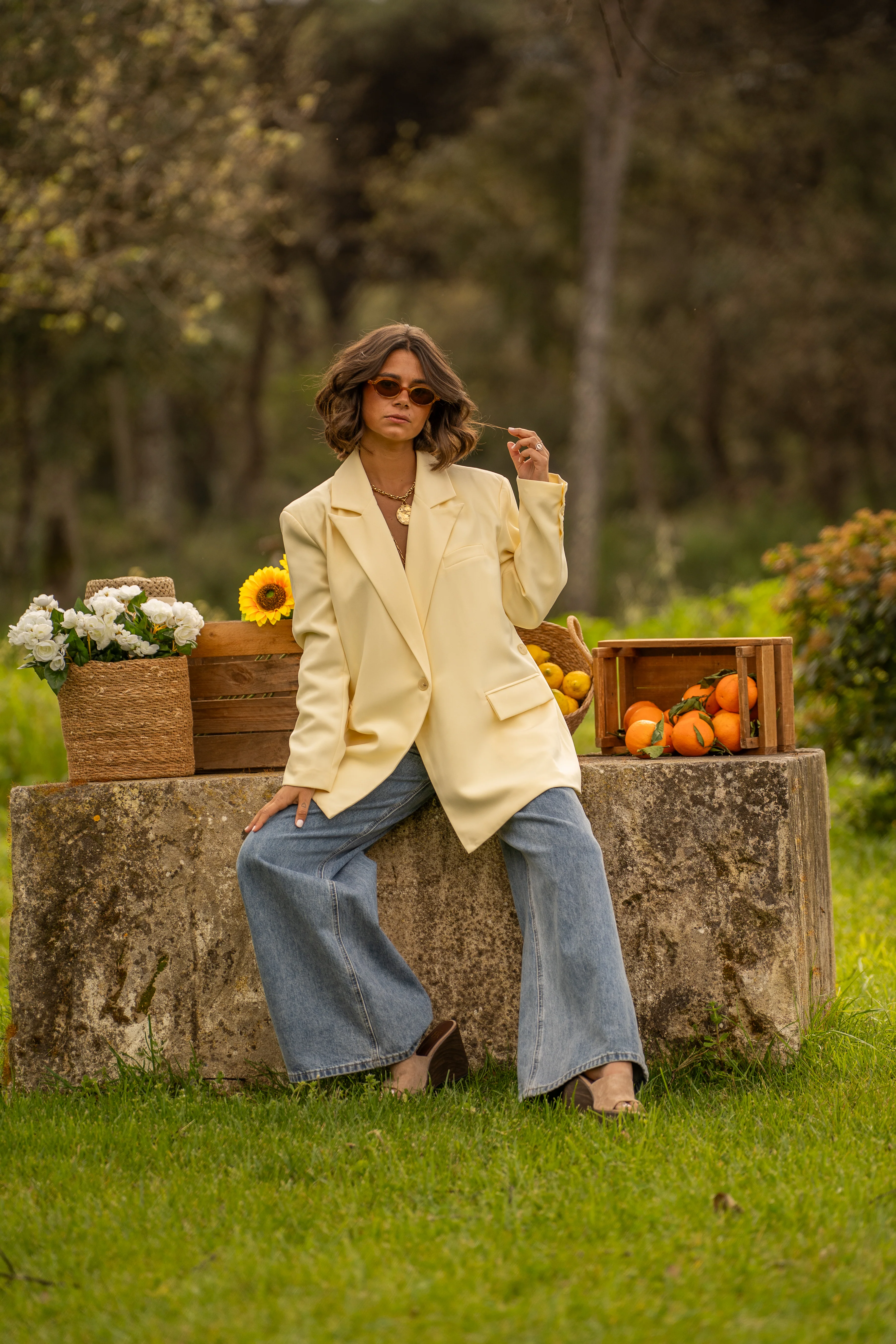 Blazer ASYMÉTRIQUE jaune - Image 2