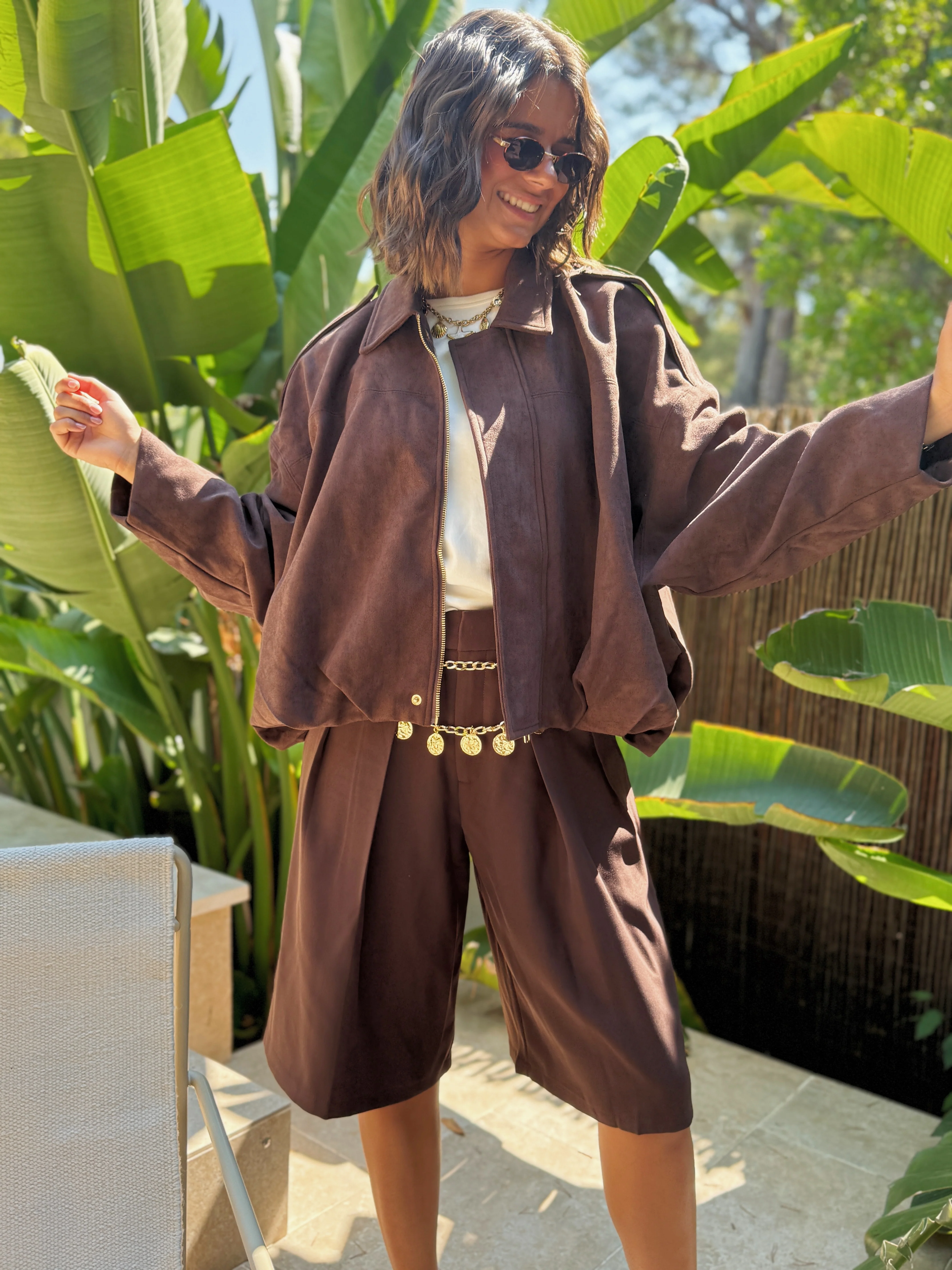 Blazer VICTOR sans manche chocolat - Image 3
