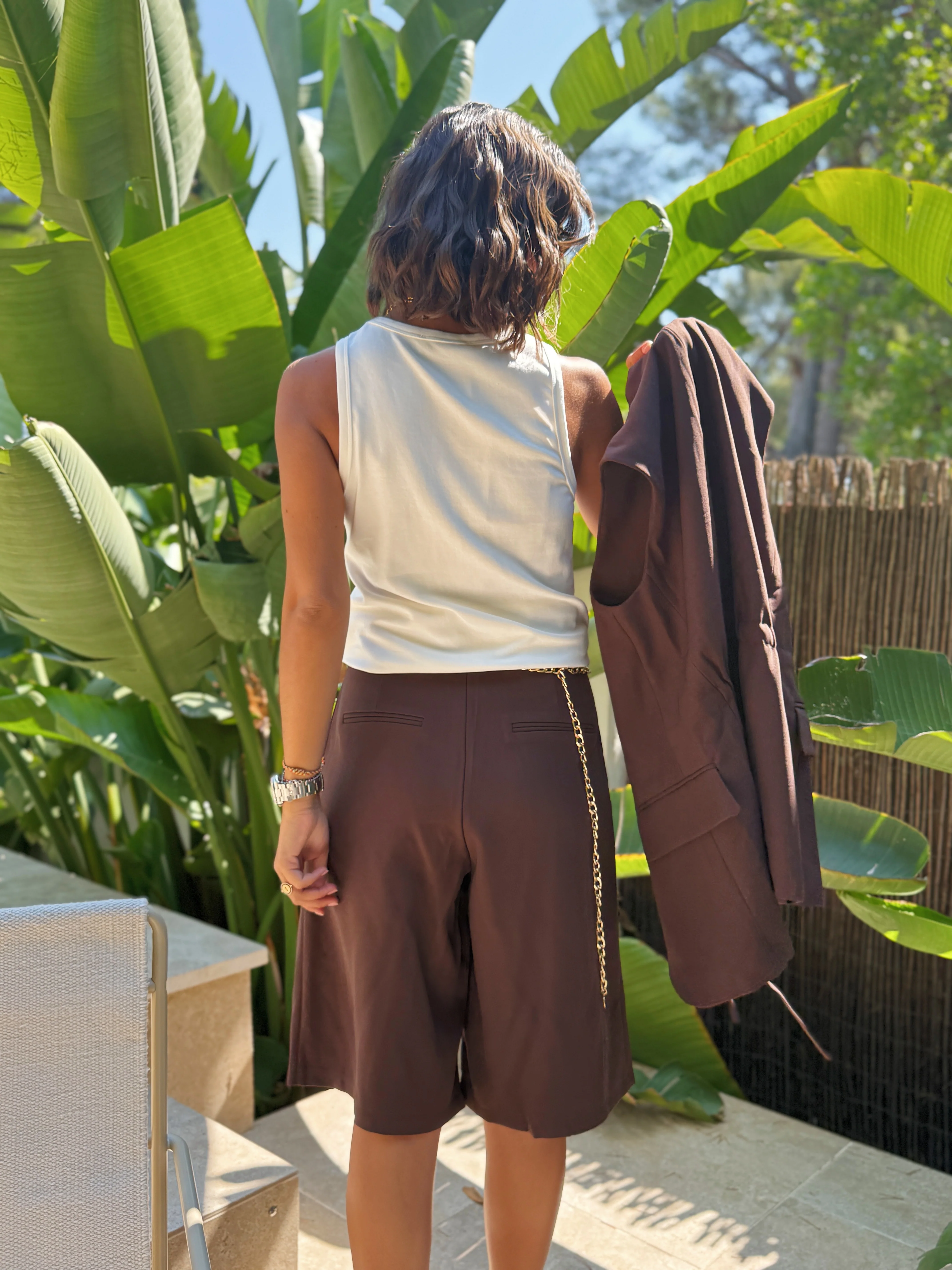 Blazer VICTOR sans manche chocolat - Image 4