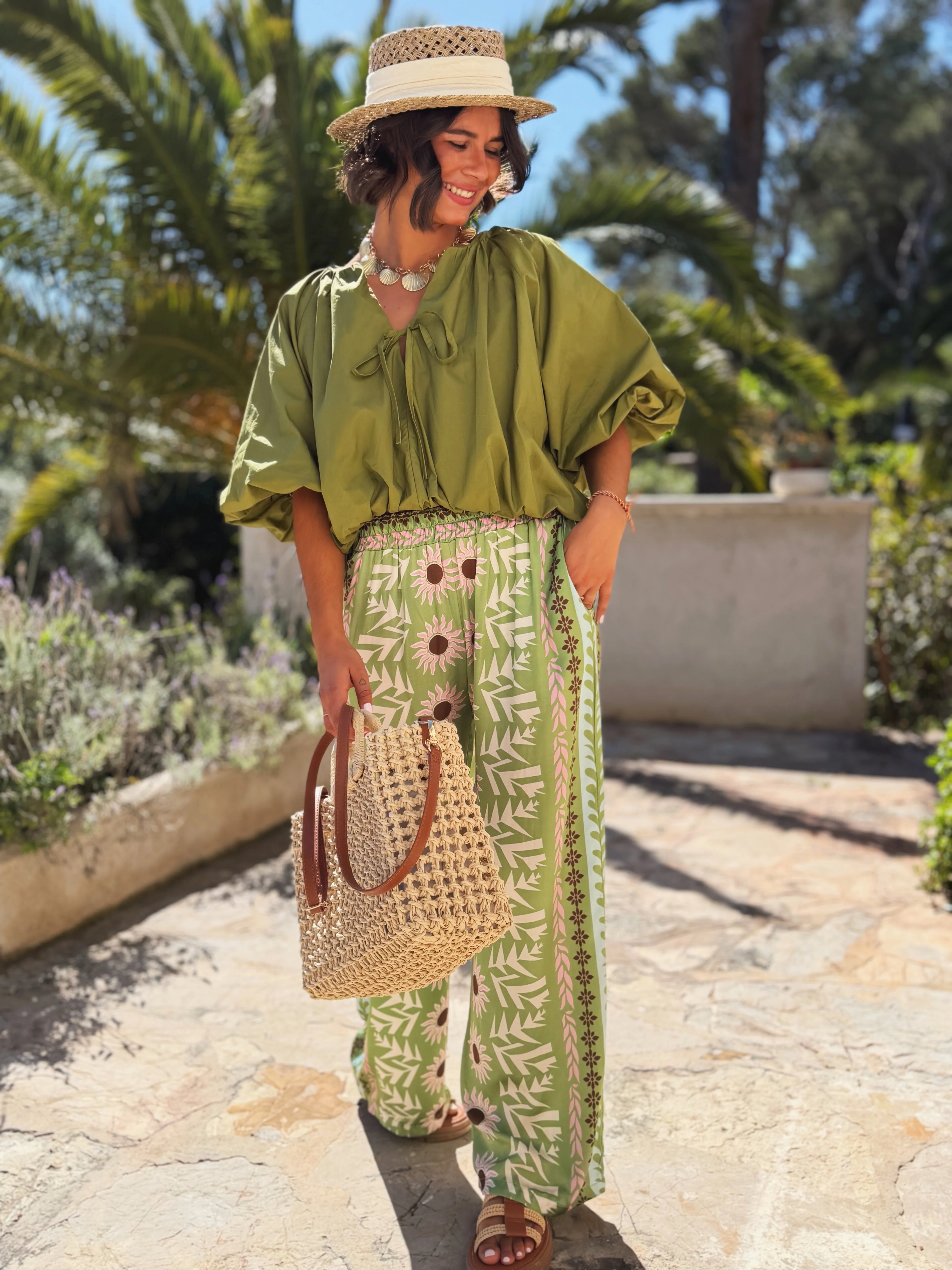 Blouse AVA vert olive - Image 4