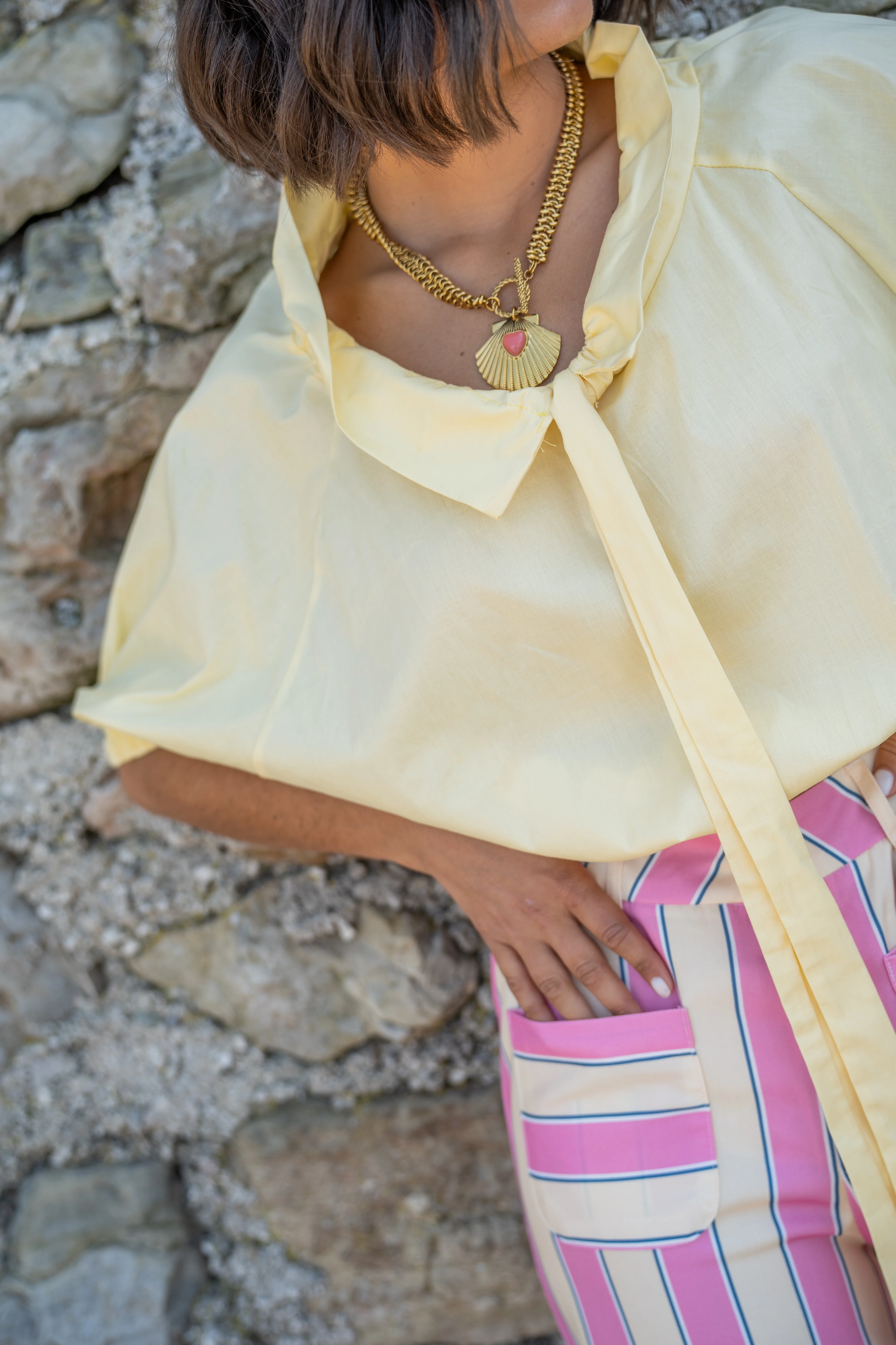 Blouse ballon jaune - Image 3