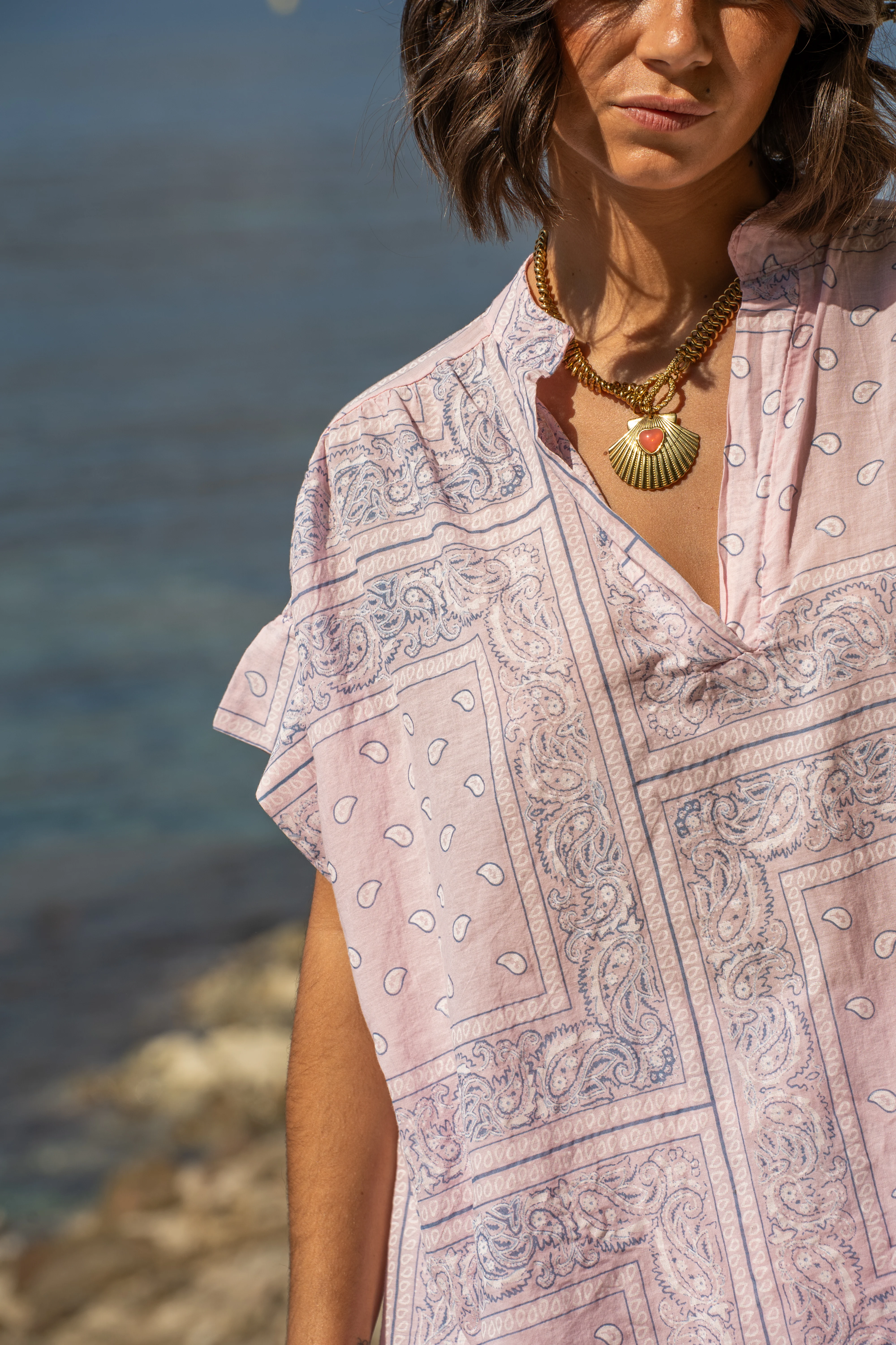 Blouse BANDANA rose - Image 4