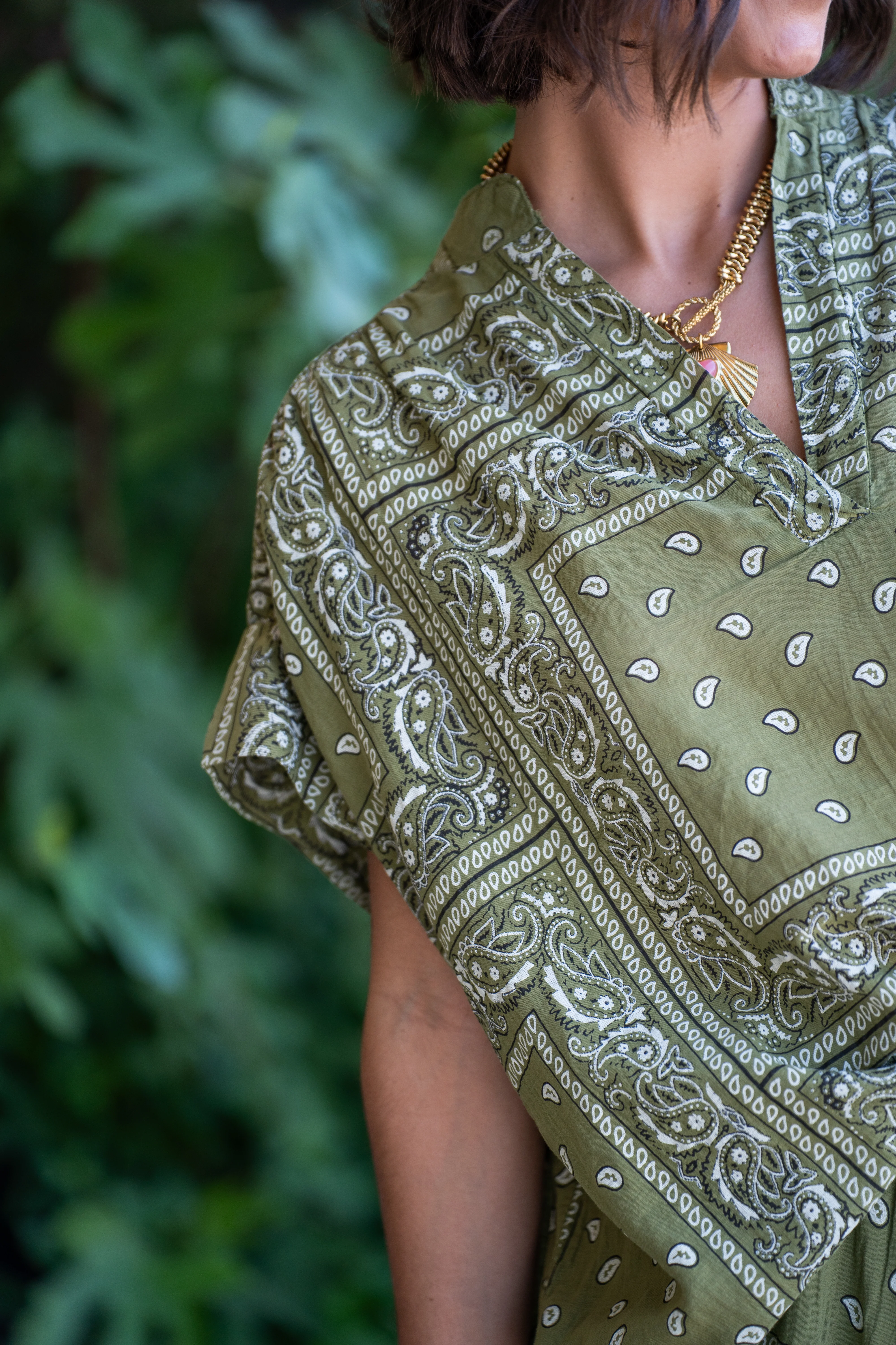 Blouse BANDANA vert - Image 3