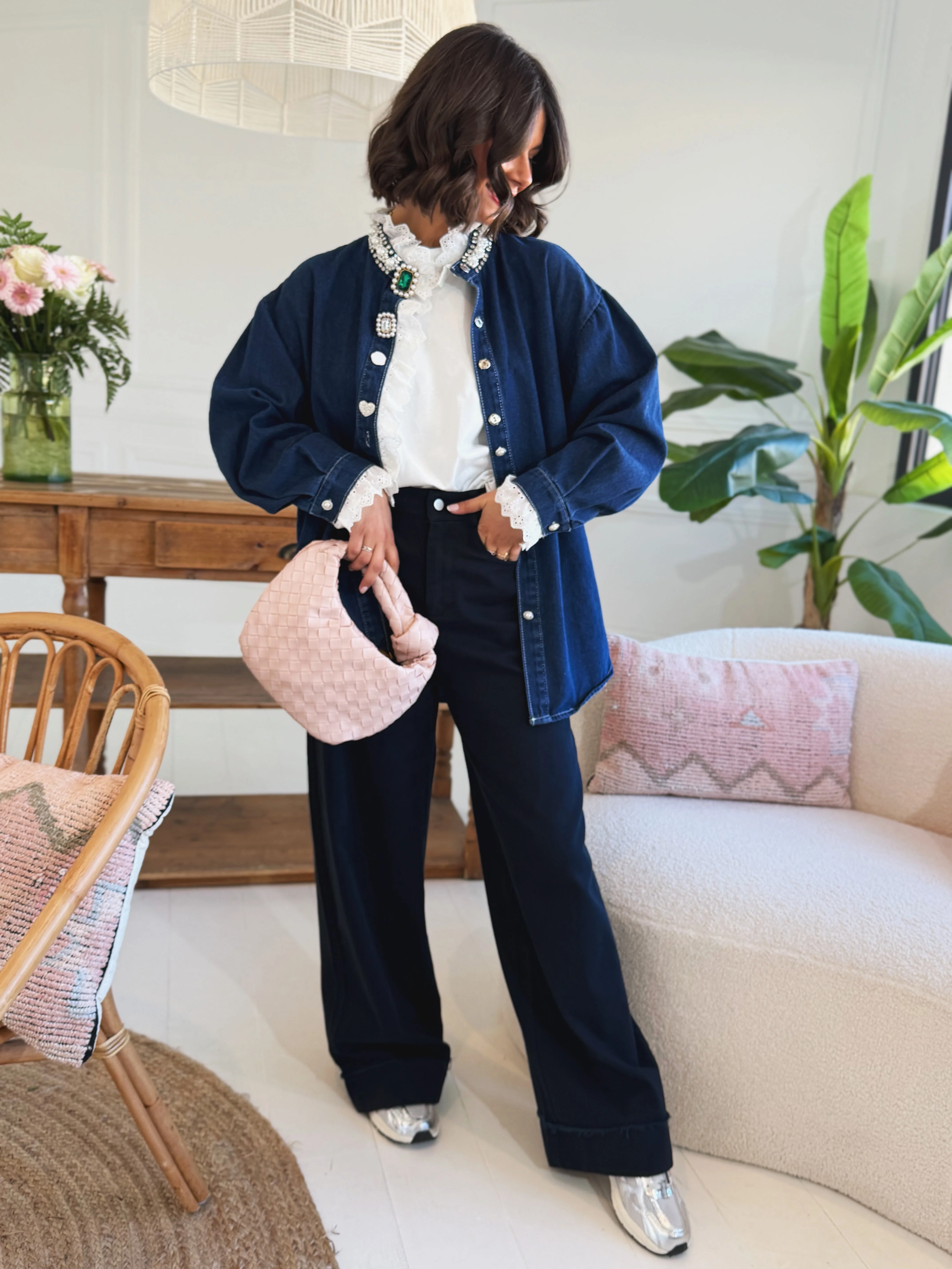 Sur-chemise en jean brut VIRGINIE - Image 3