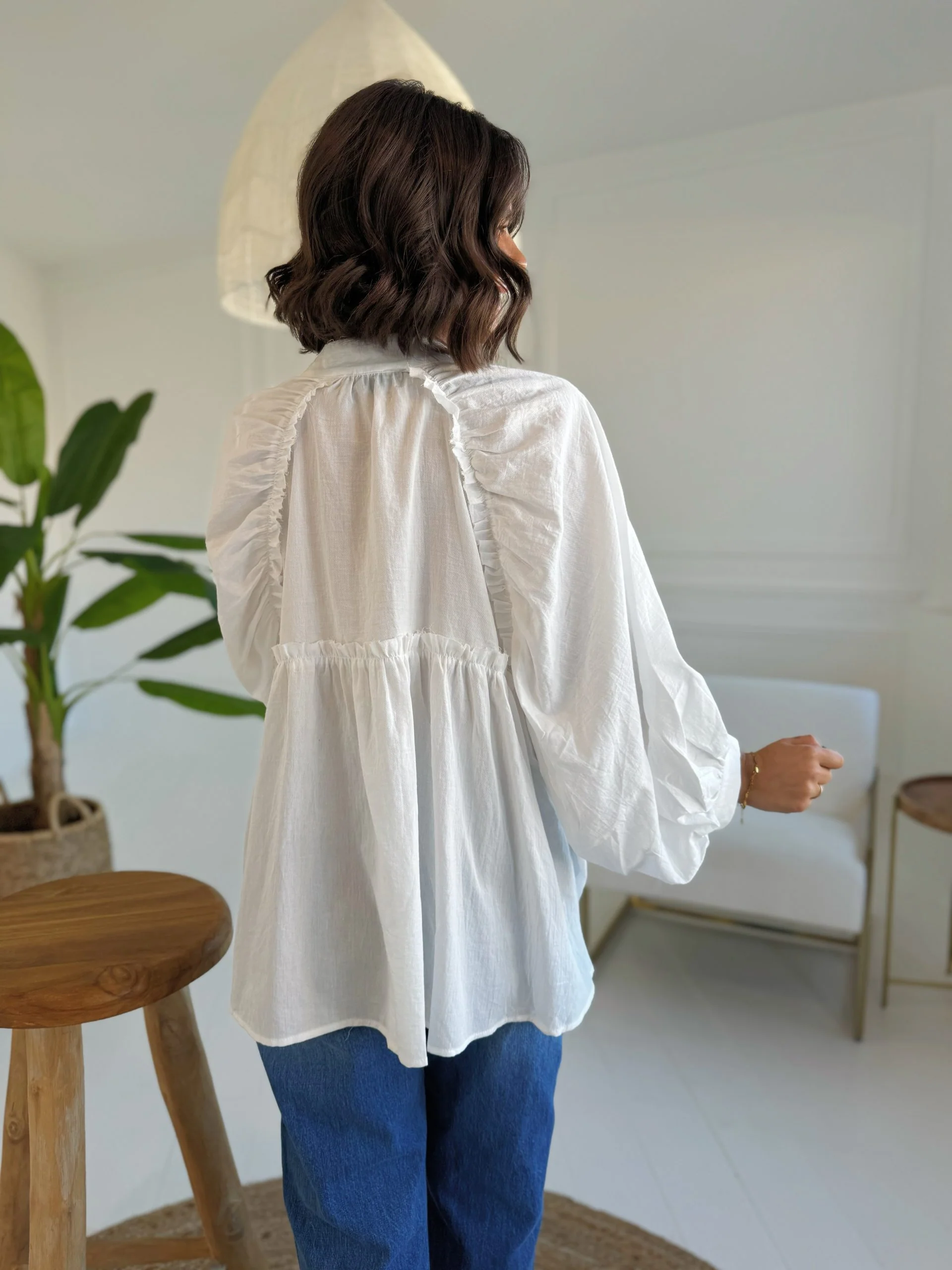 Blouse ROMANE blanche - Image 2