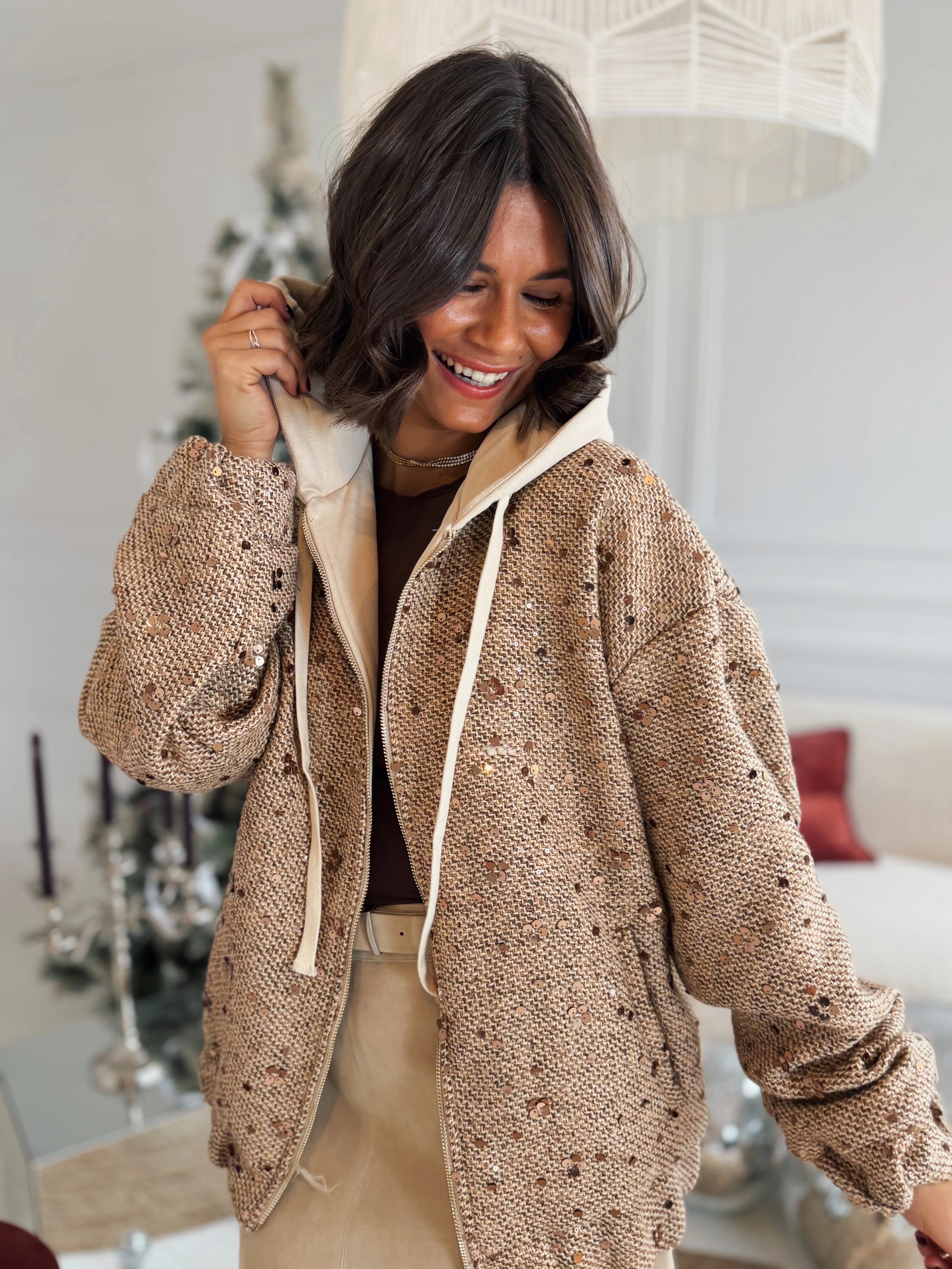 Bombers en TWEED à paillettes - Image 4