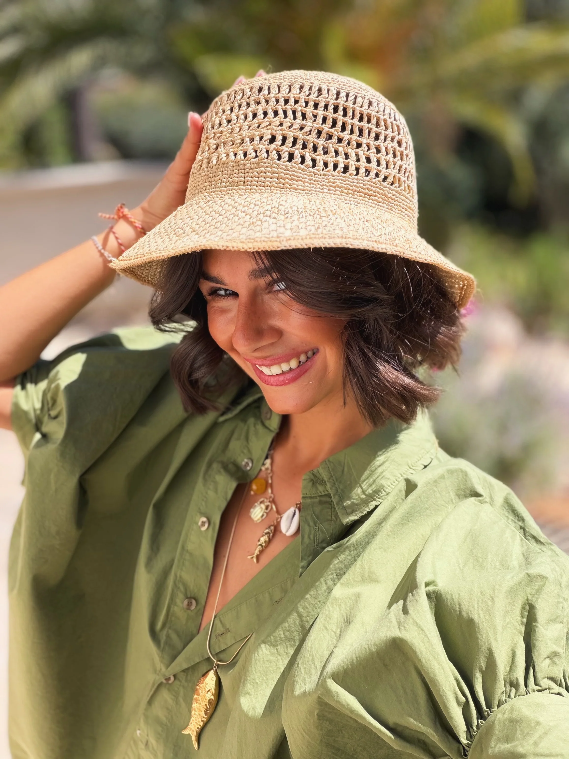 Chapeau en raphia