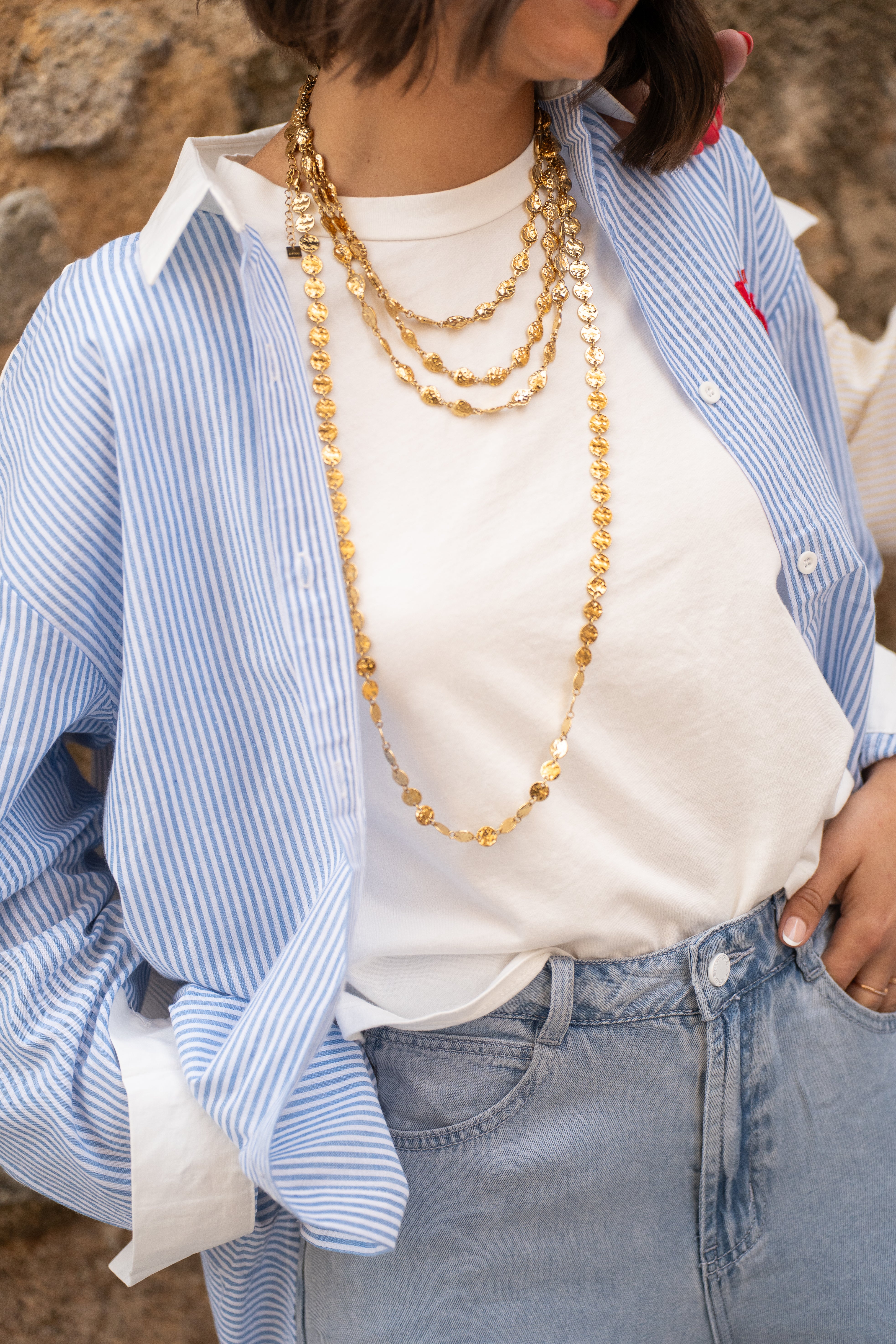 Chemise CAFÉ CLUB bleu - Image 7