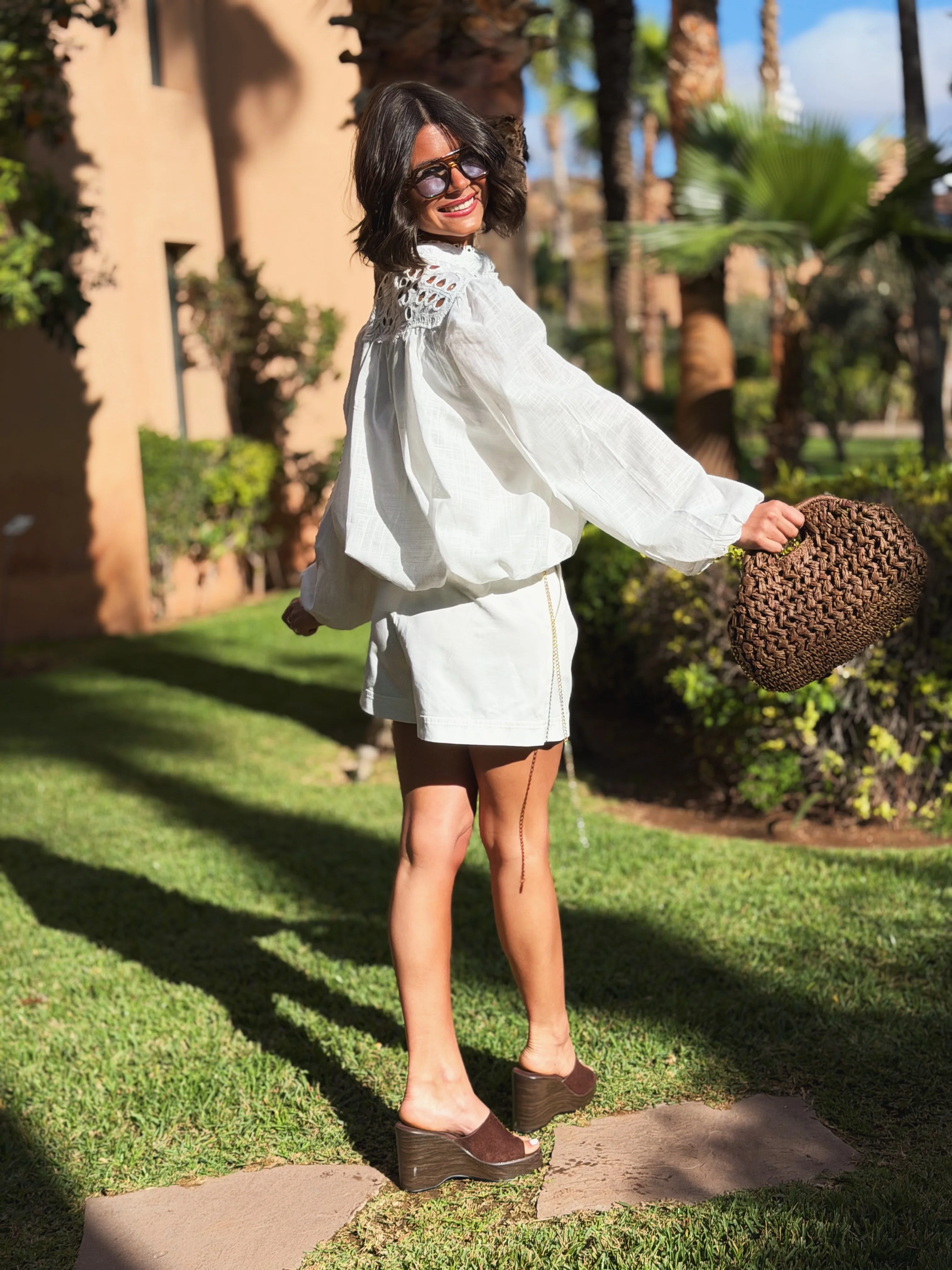 Chemise LOUISE en broderie blanc - Image 5
