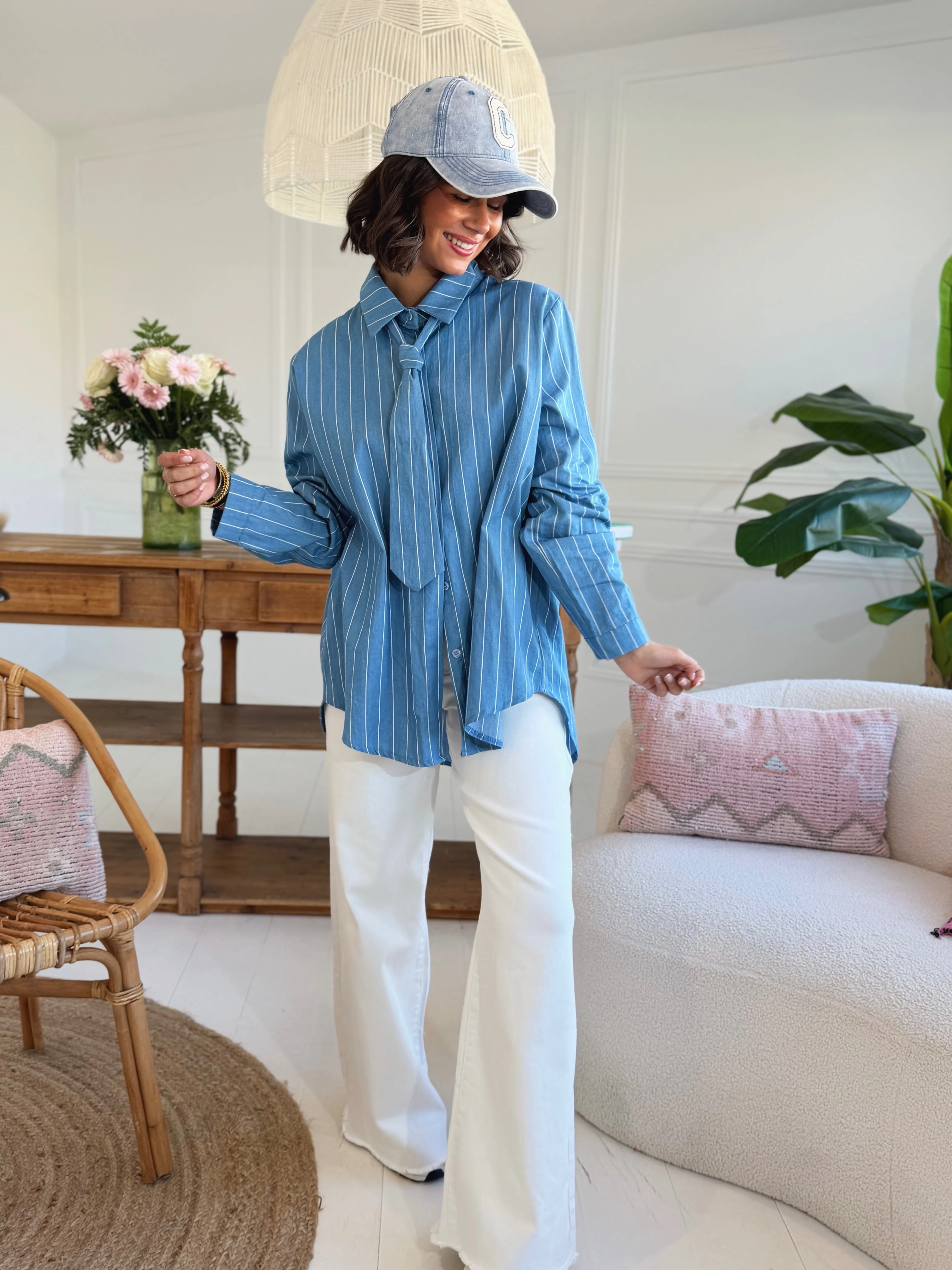 Chemise CRAVATE bleu jean