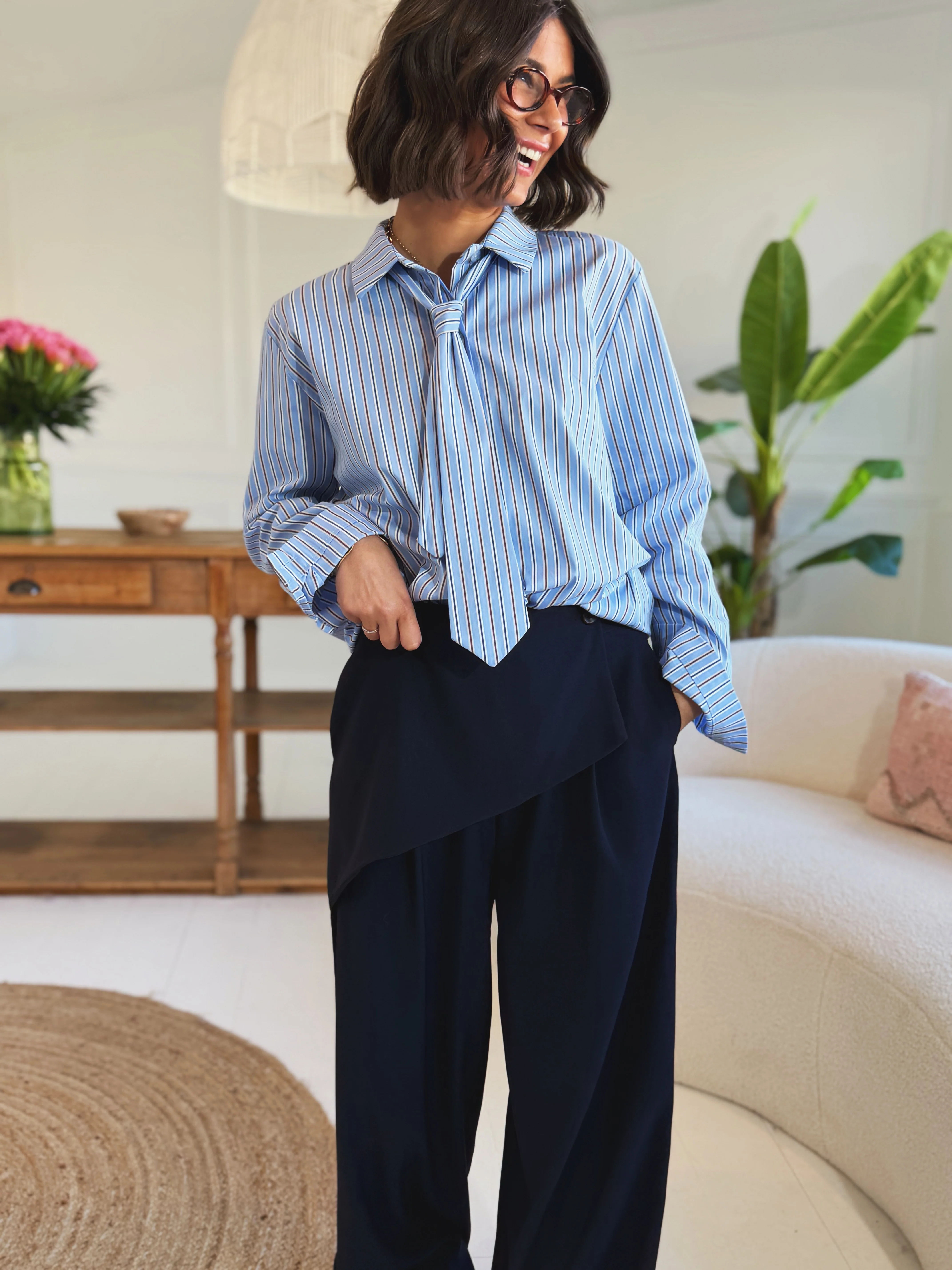 Chemise CRAVATE rayée bleu - Image 3