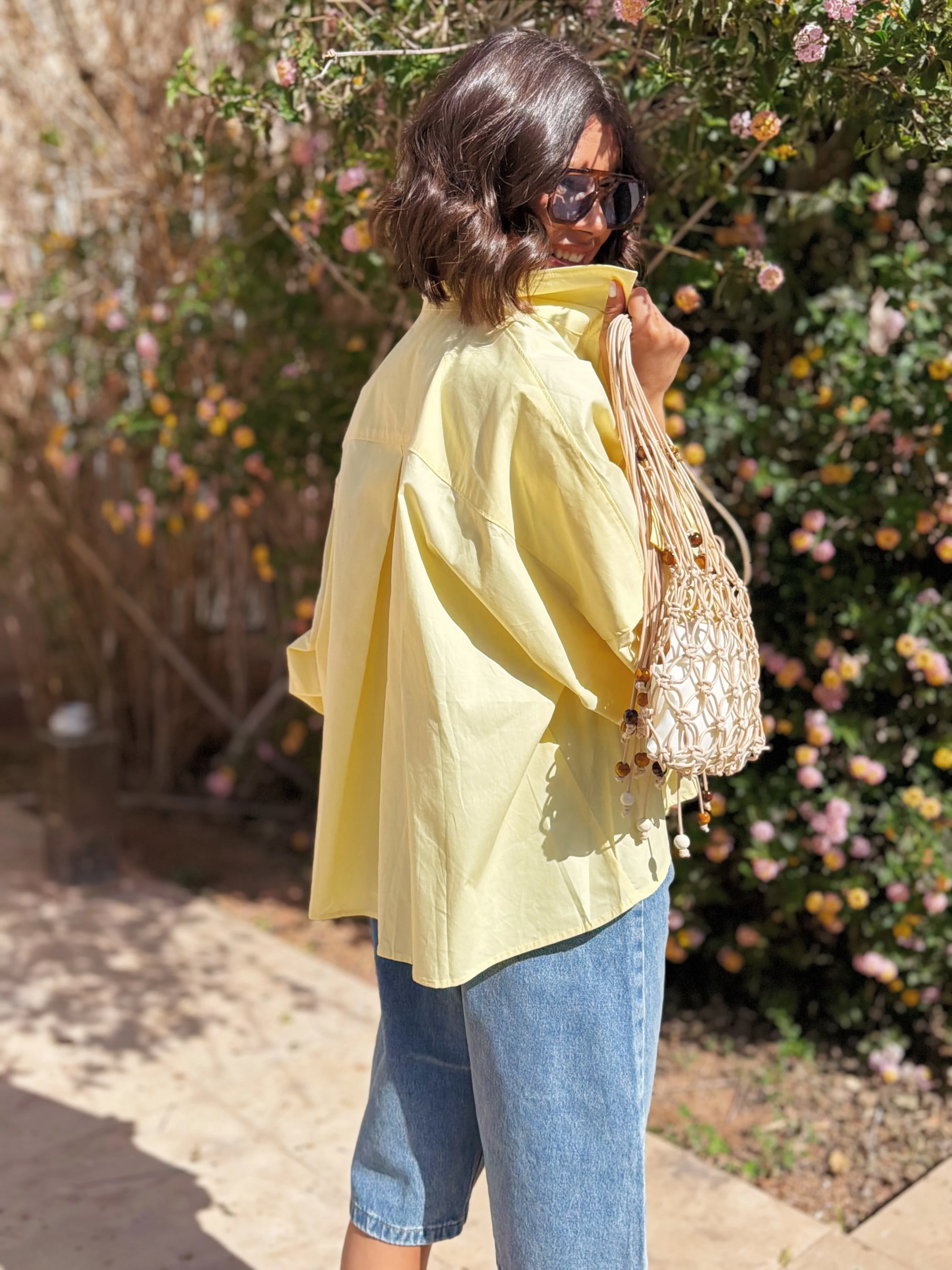 Chemise POPELINE jaune - Image 2