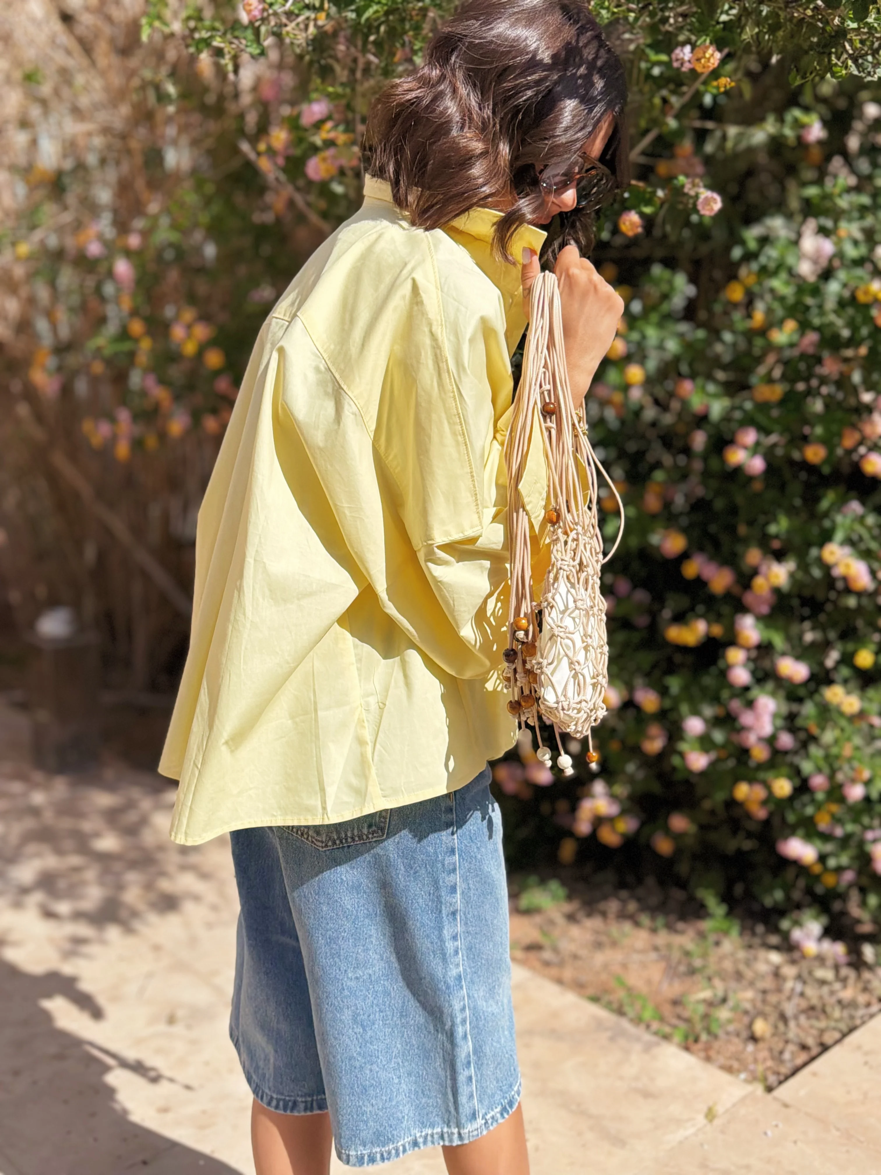 Chemise POPELINE jaune - Image 5