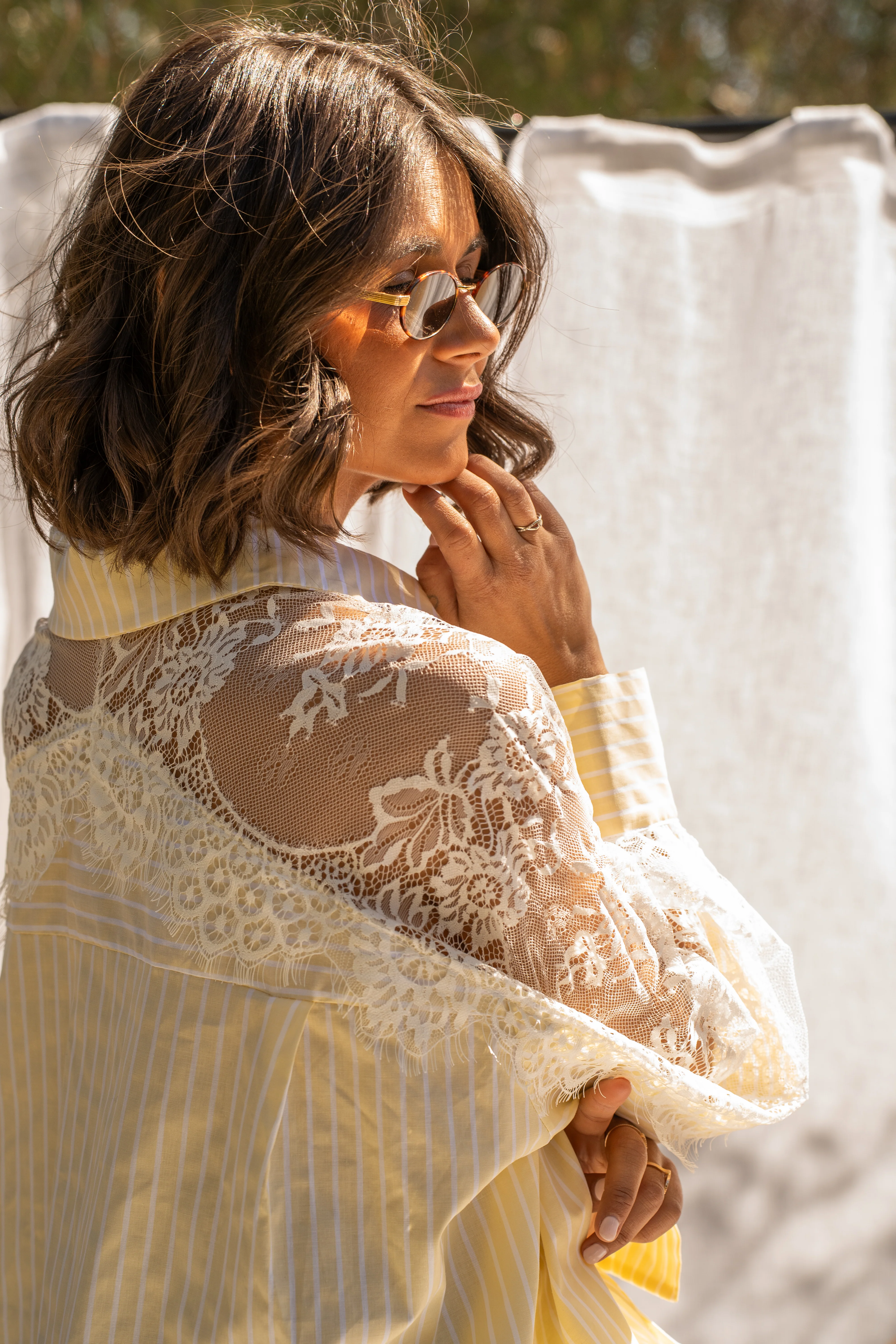 Chemise RAYÉE x DENTELLE jaune - Image 6