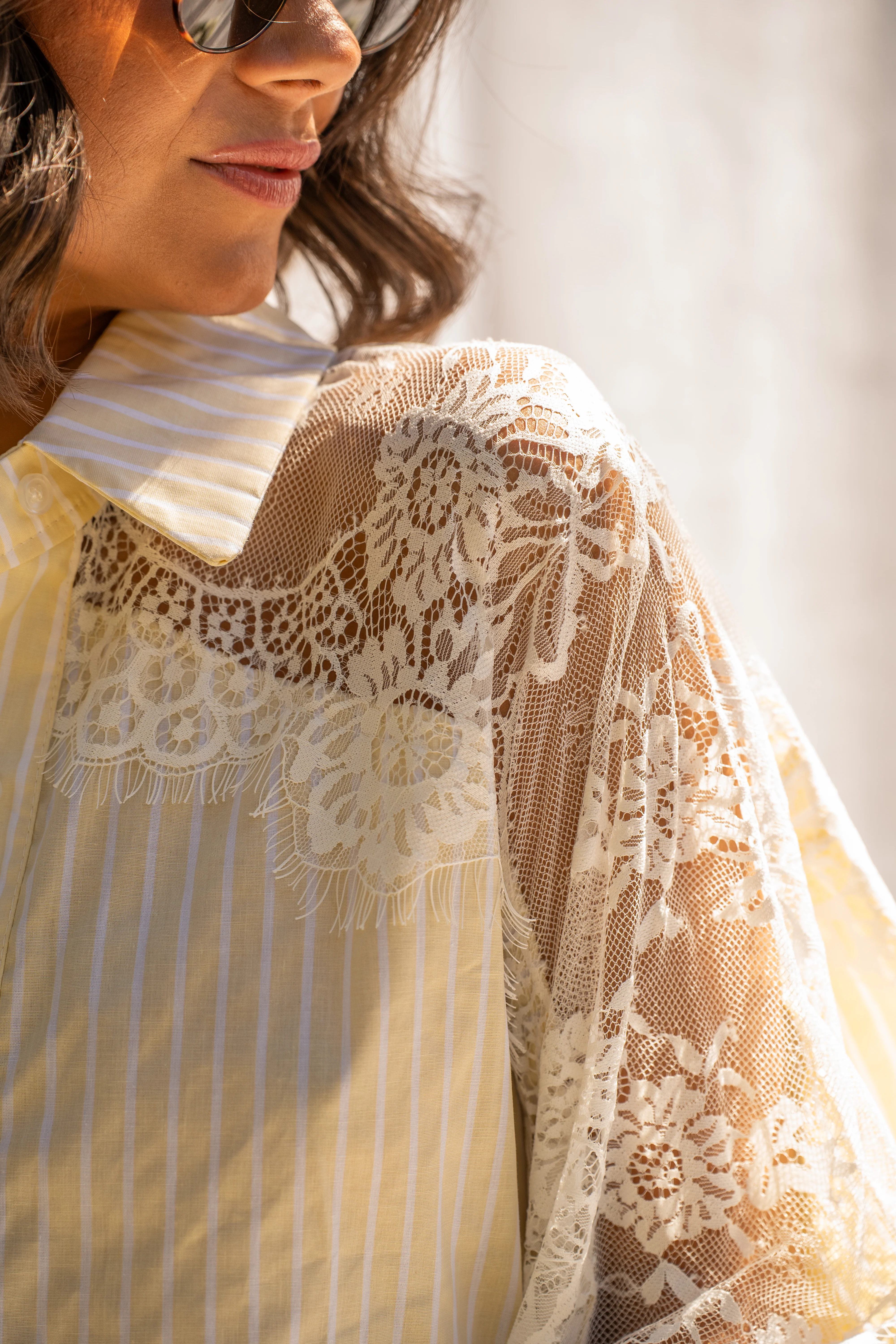 Chemise RAYÉE x DENTELLE jaune - Image 8