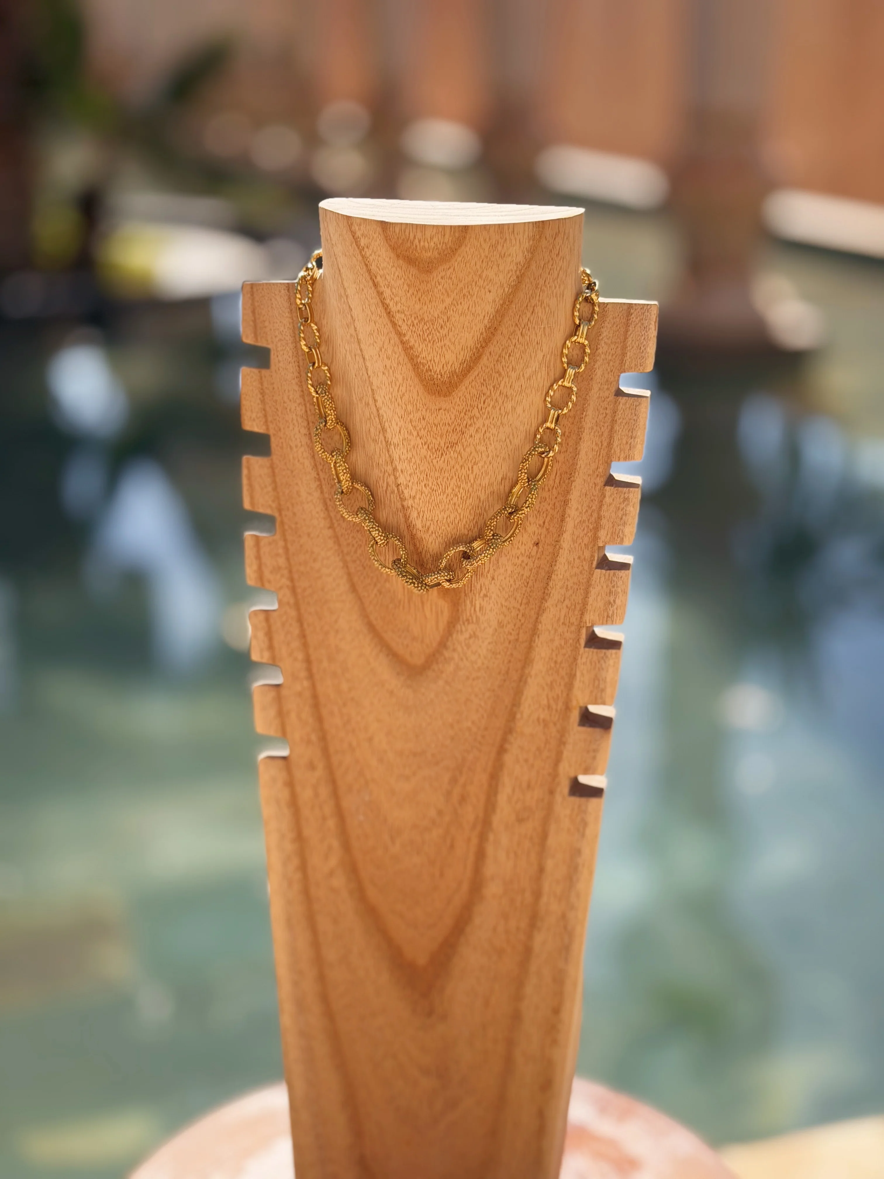 Collier CHAINE martelé