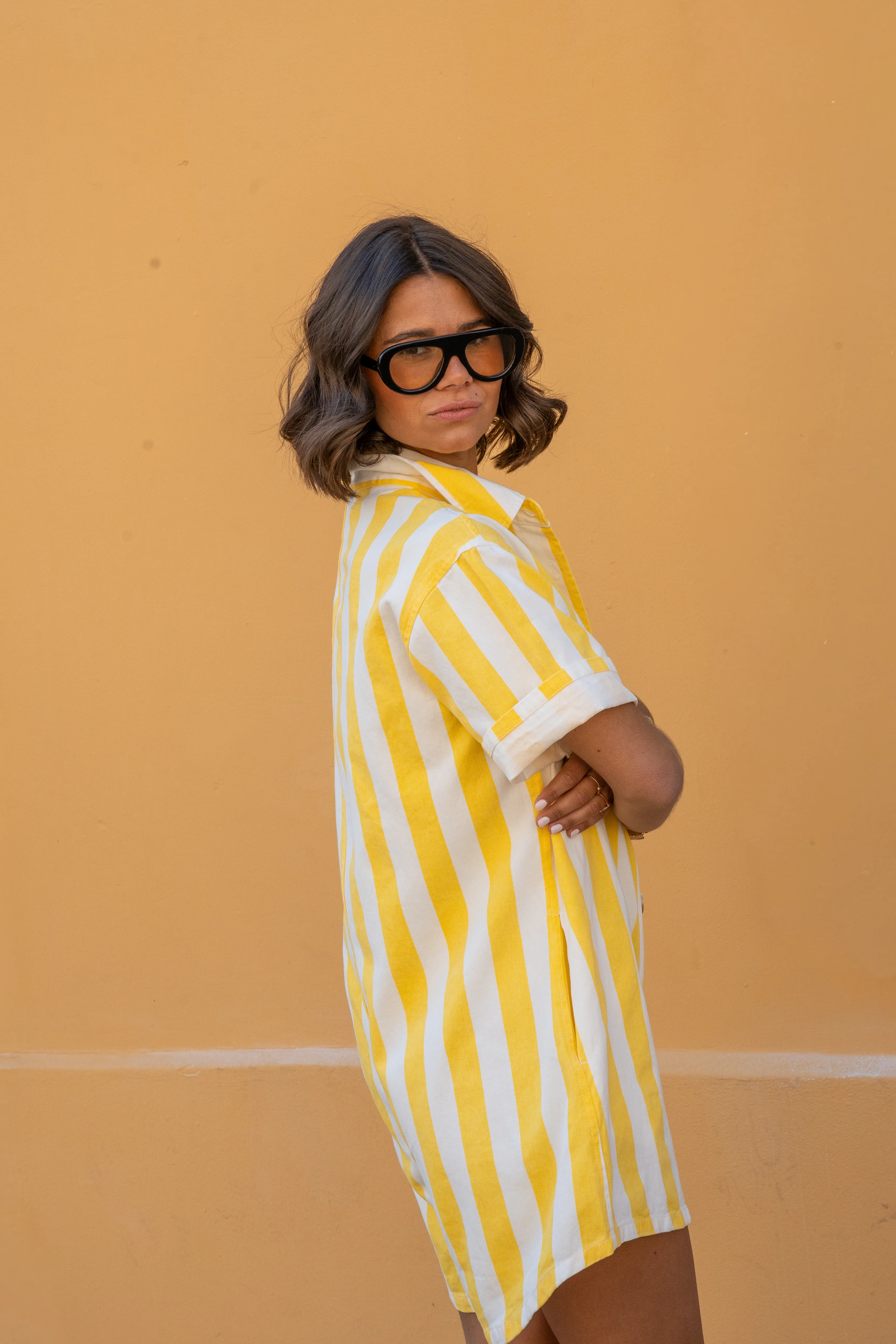 Combi-short OHLALA rayée jaune - Image 5