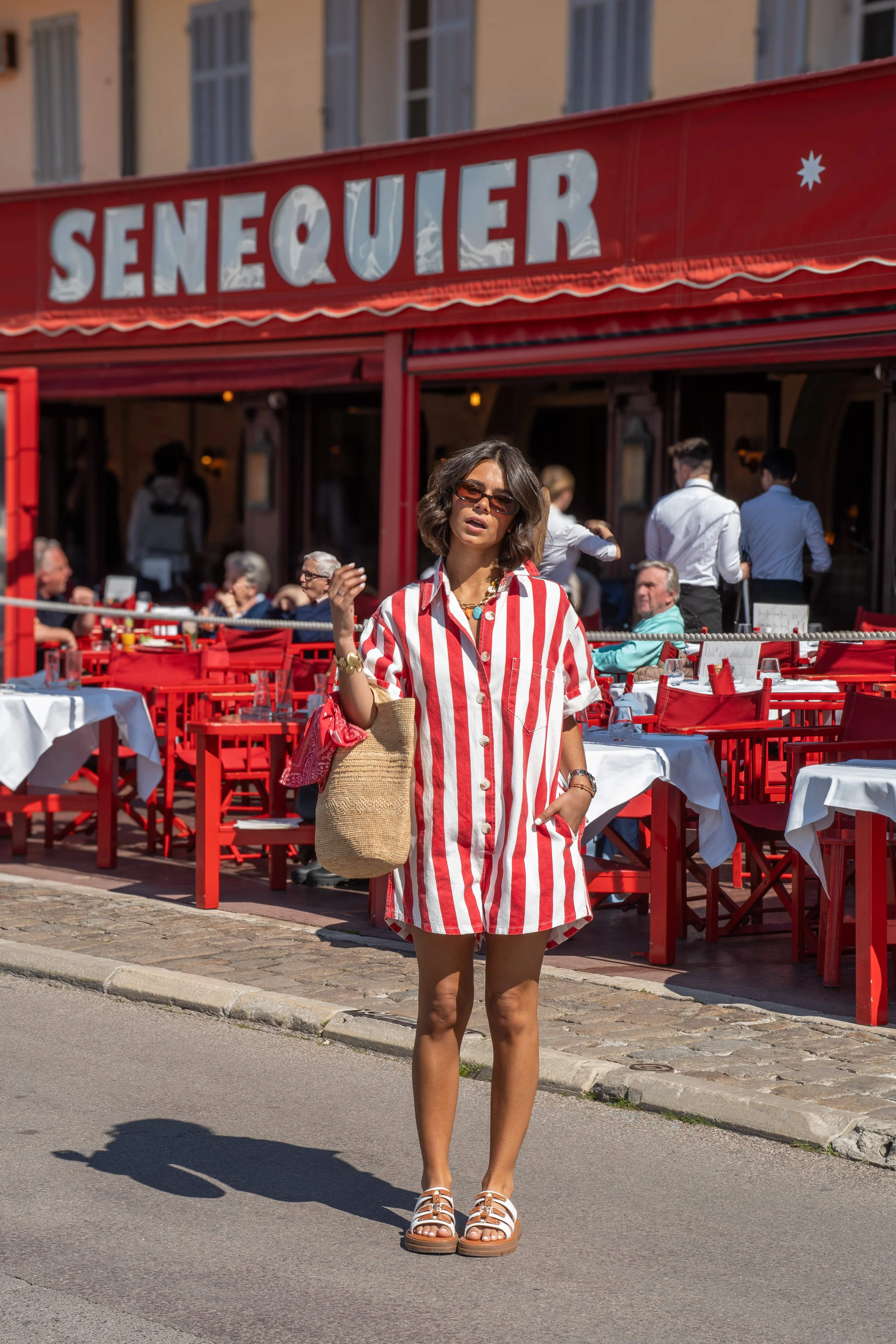 Combi-short OHLALA rayée rouge - Image 7