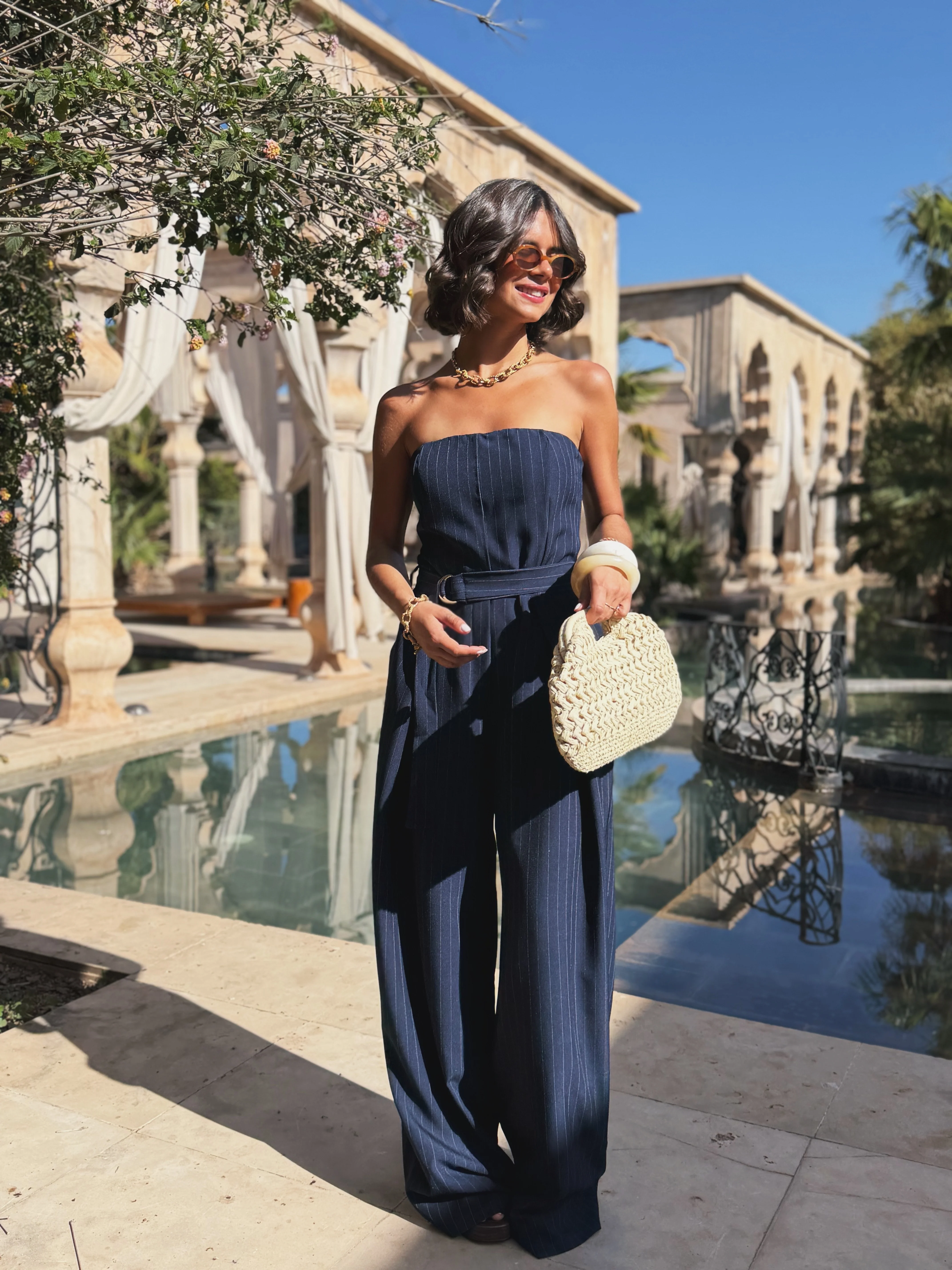 Combinaison bustier LEONE marine - Image 2