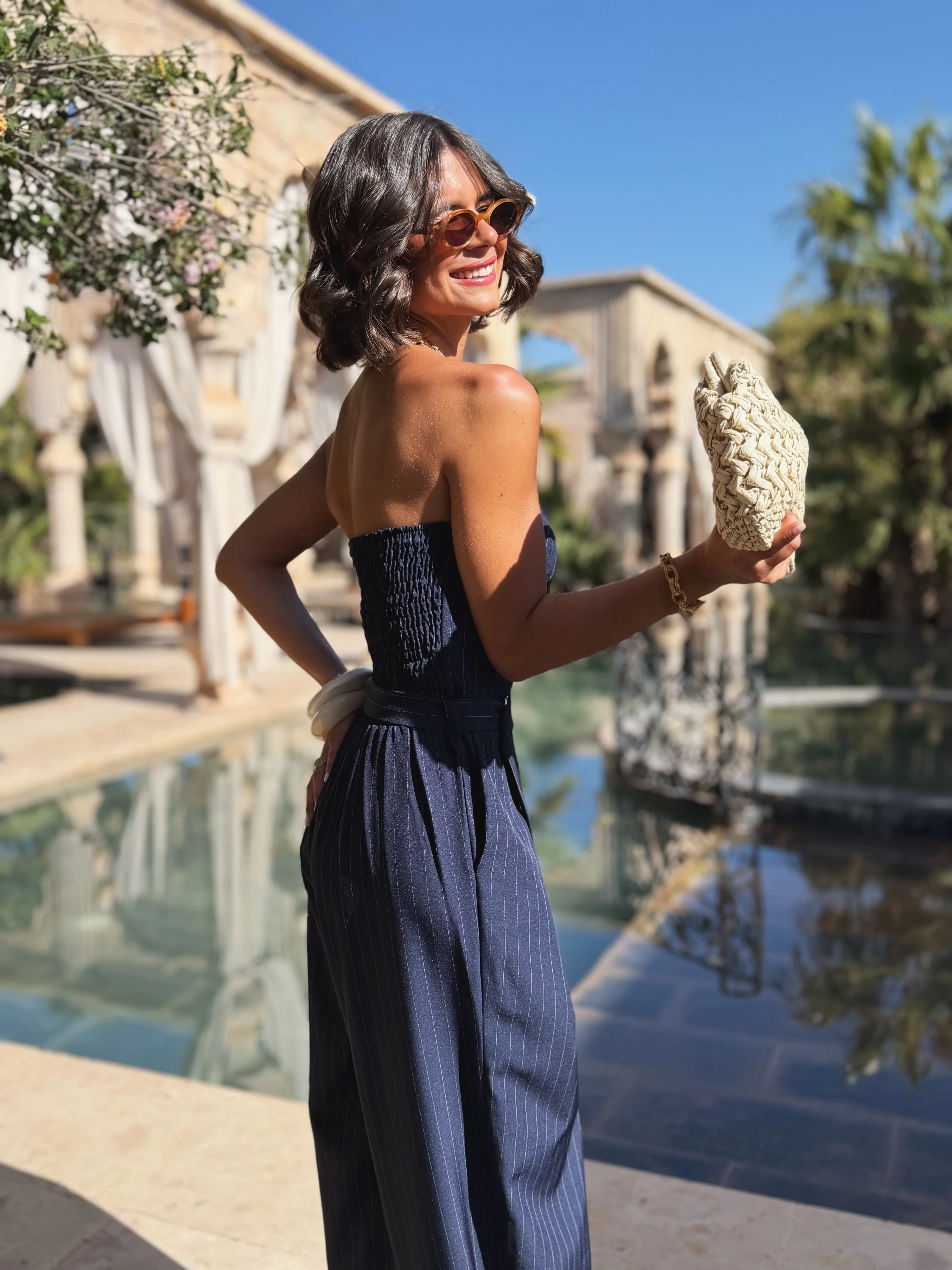 Combinaison bustier LEONE marine - Image 3