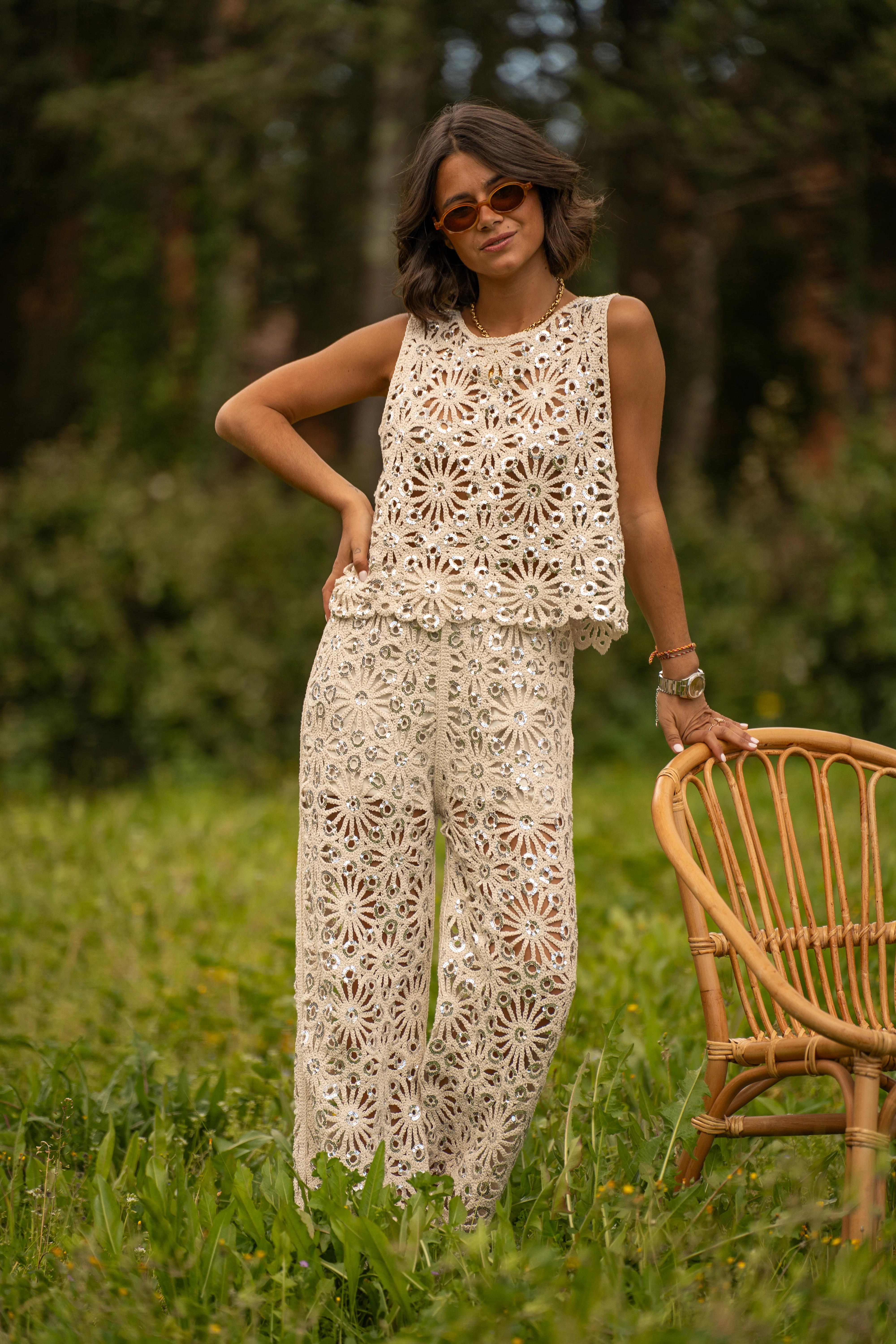 Ensemble en crochet & sequins - Image 3