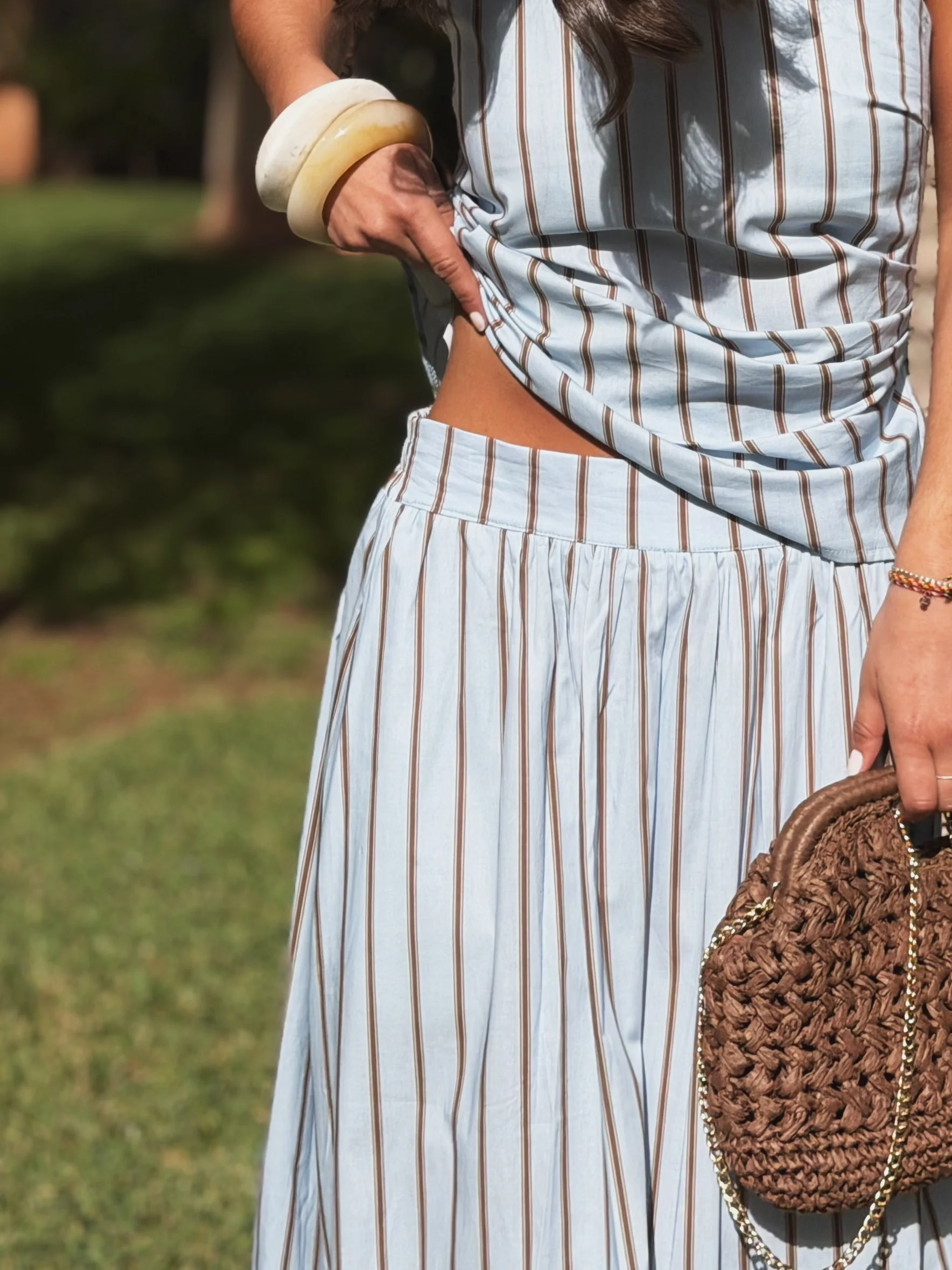 Ensemble ONE SHOULDER bleu&chocolat - Image 6