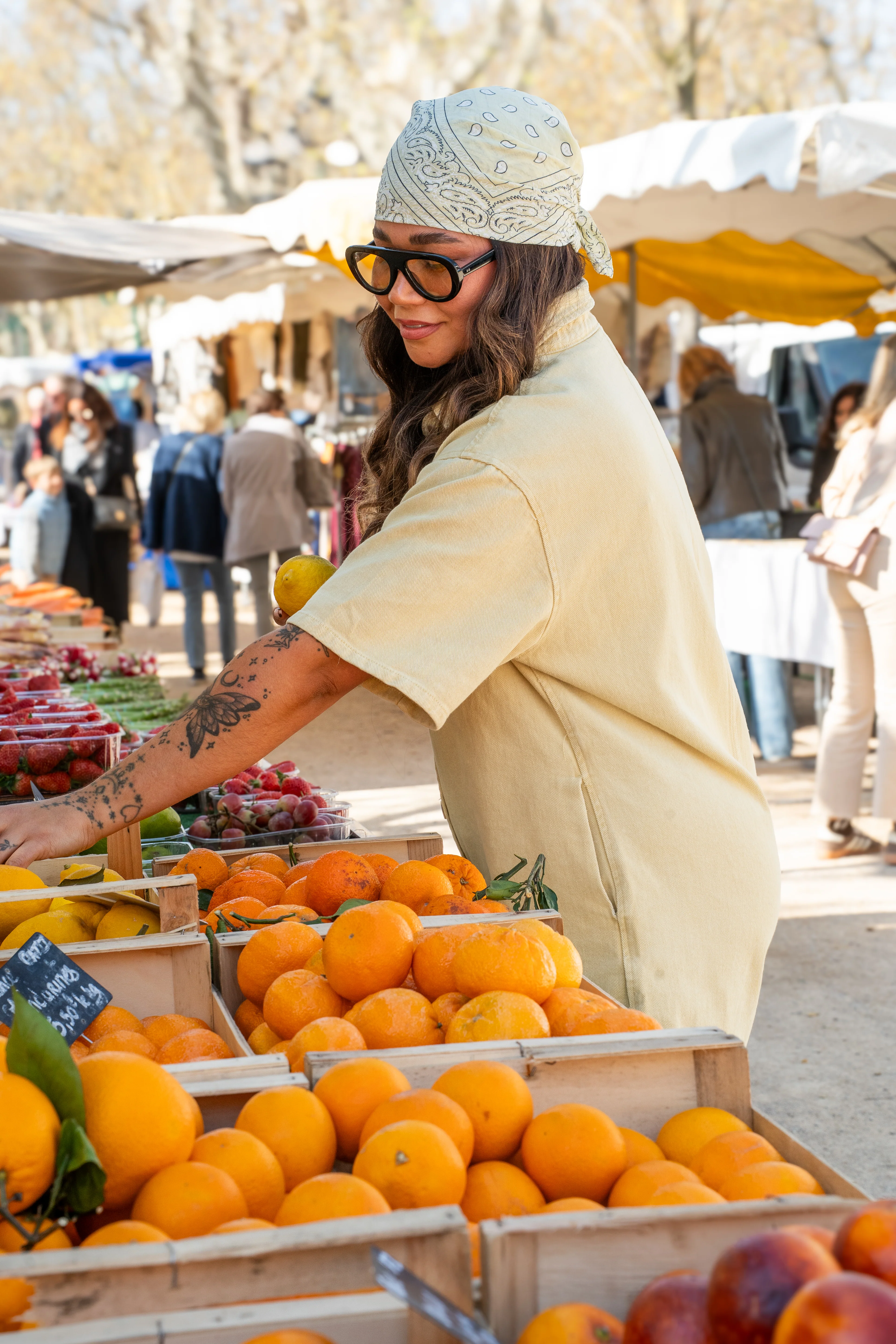 Foulard BANDANA jaune - Image 4