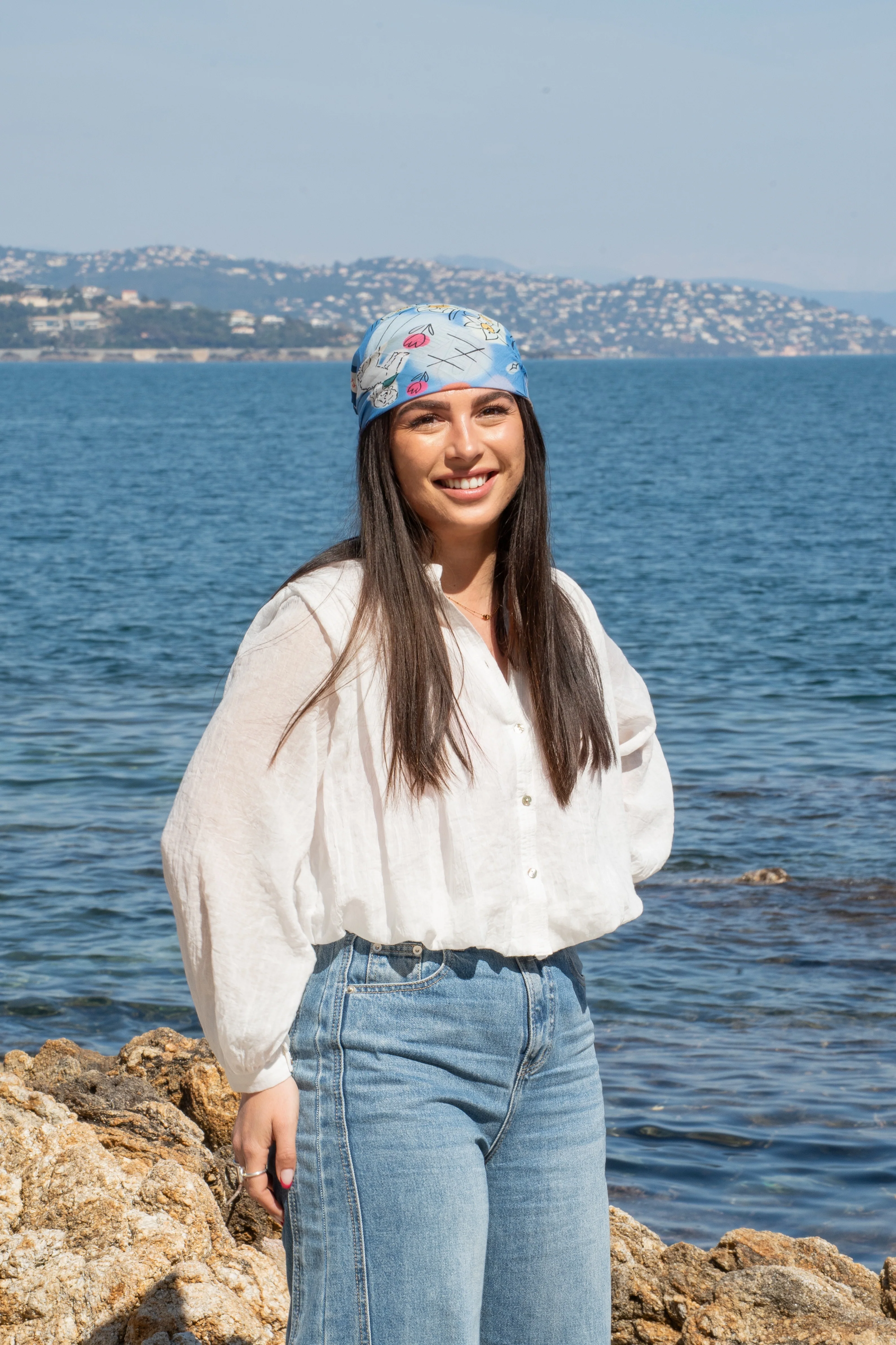 Foulard IMPRIMÉ bleu - Image 3