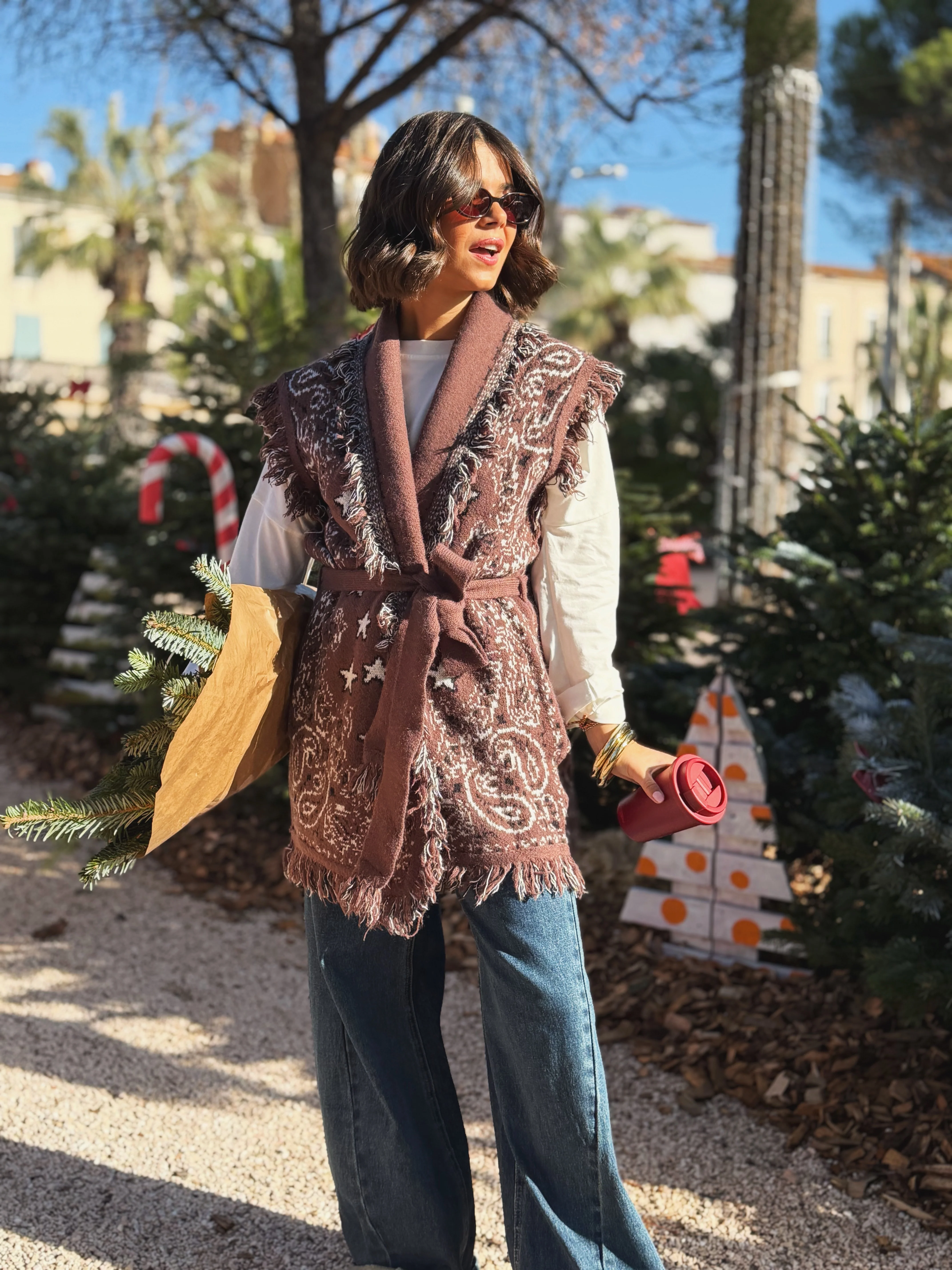 Gilet BANDANA chocolat - Image 2