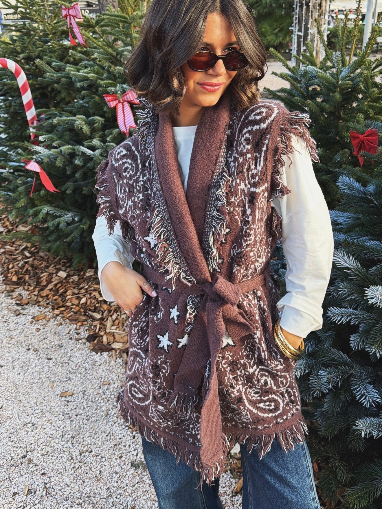 Gilet BANDANA chocolat - Image 6
