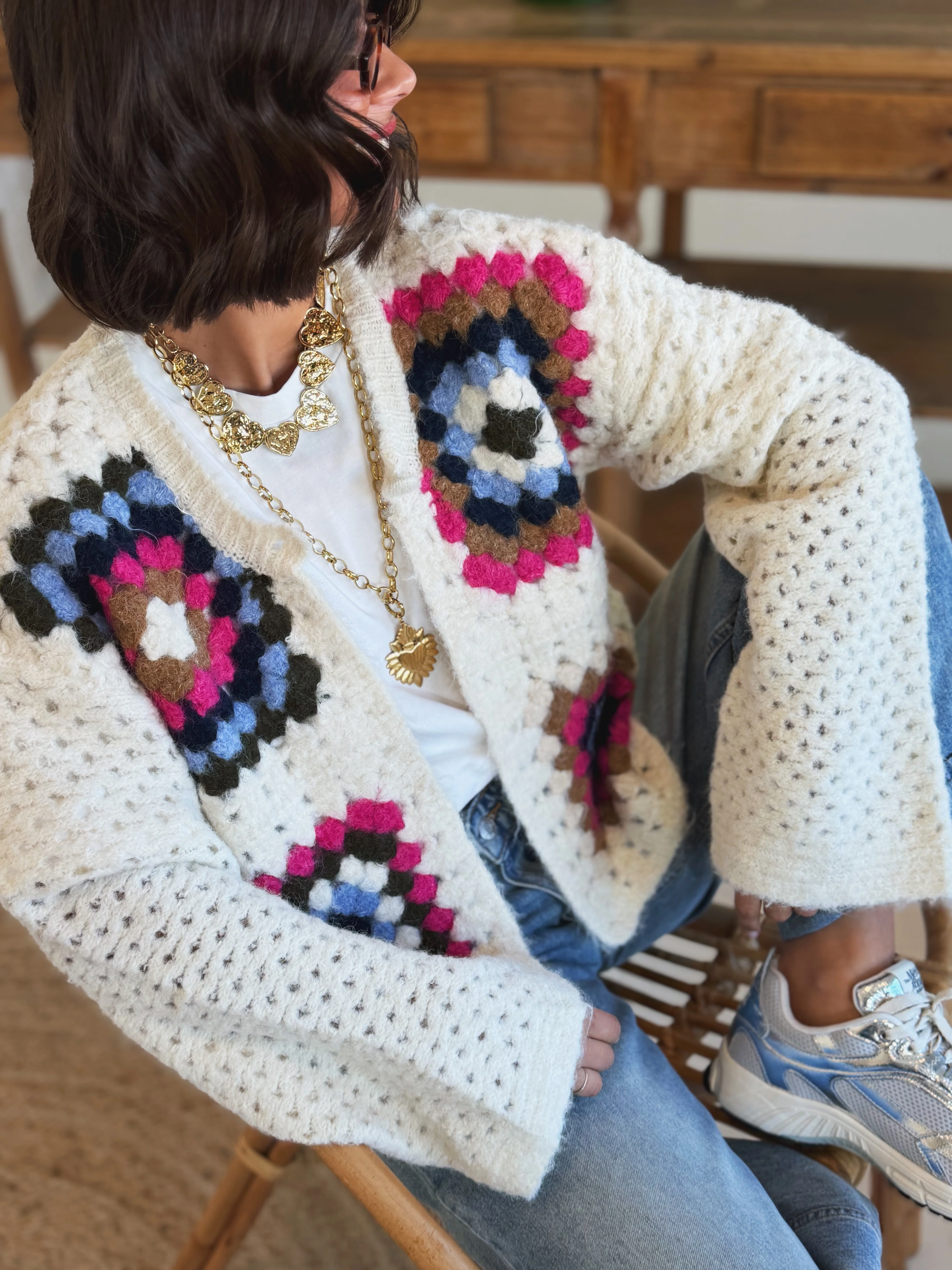 Gilet CROCHET écru - Image 2