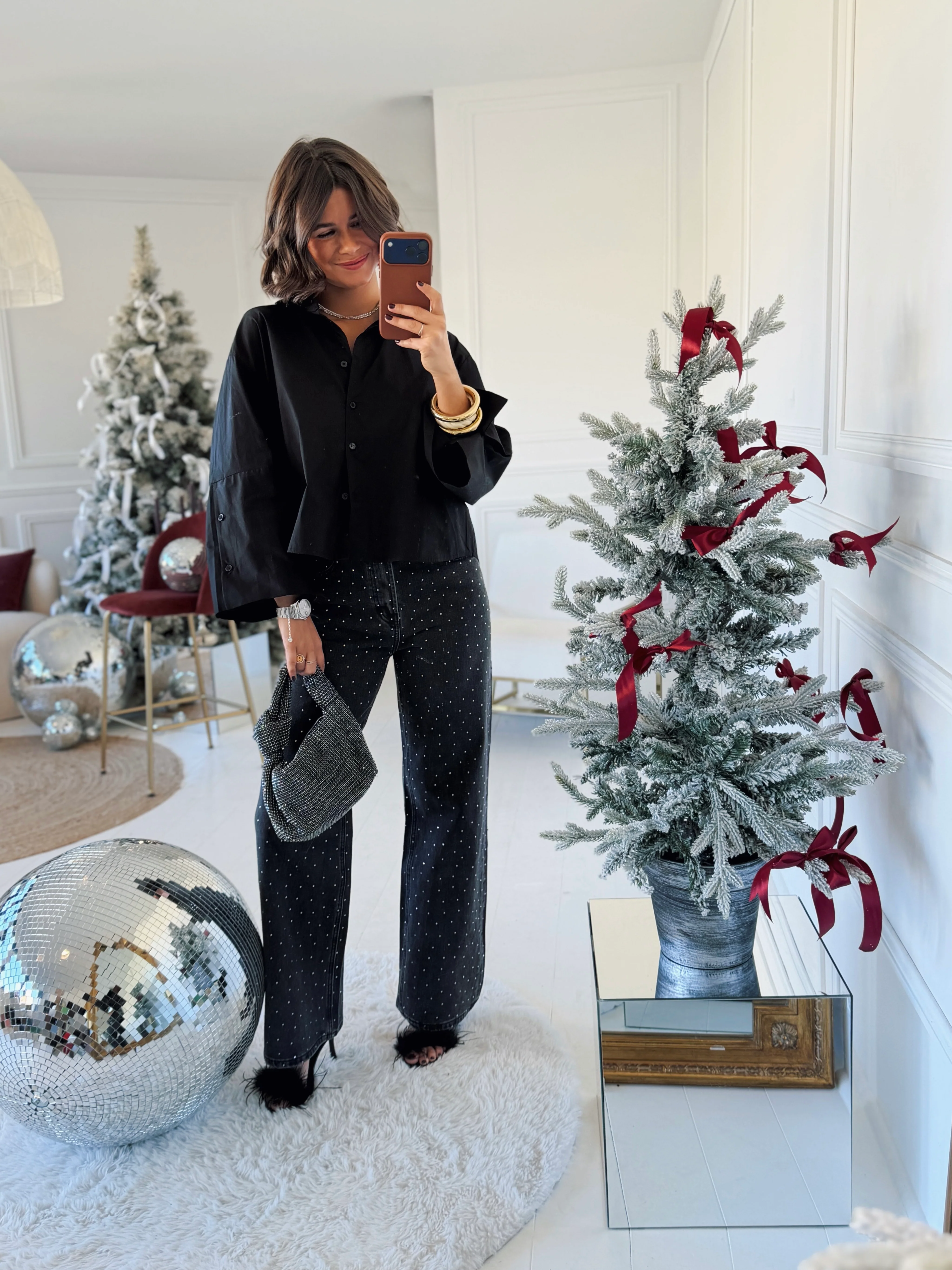 Jean à STRASS gris - Image 2