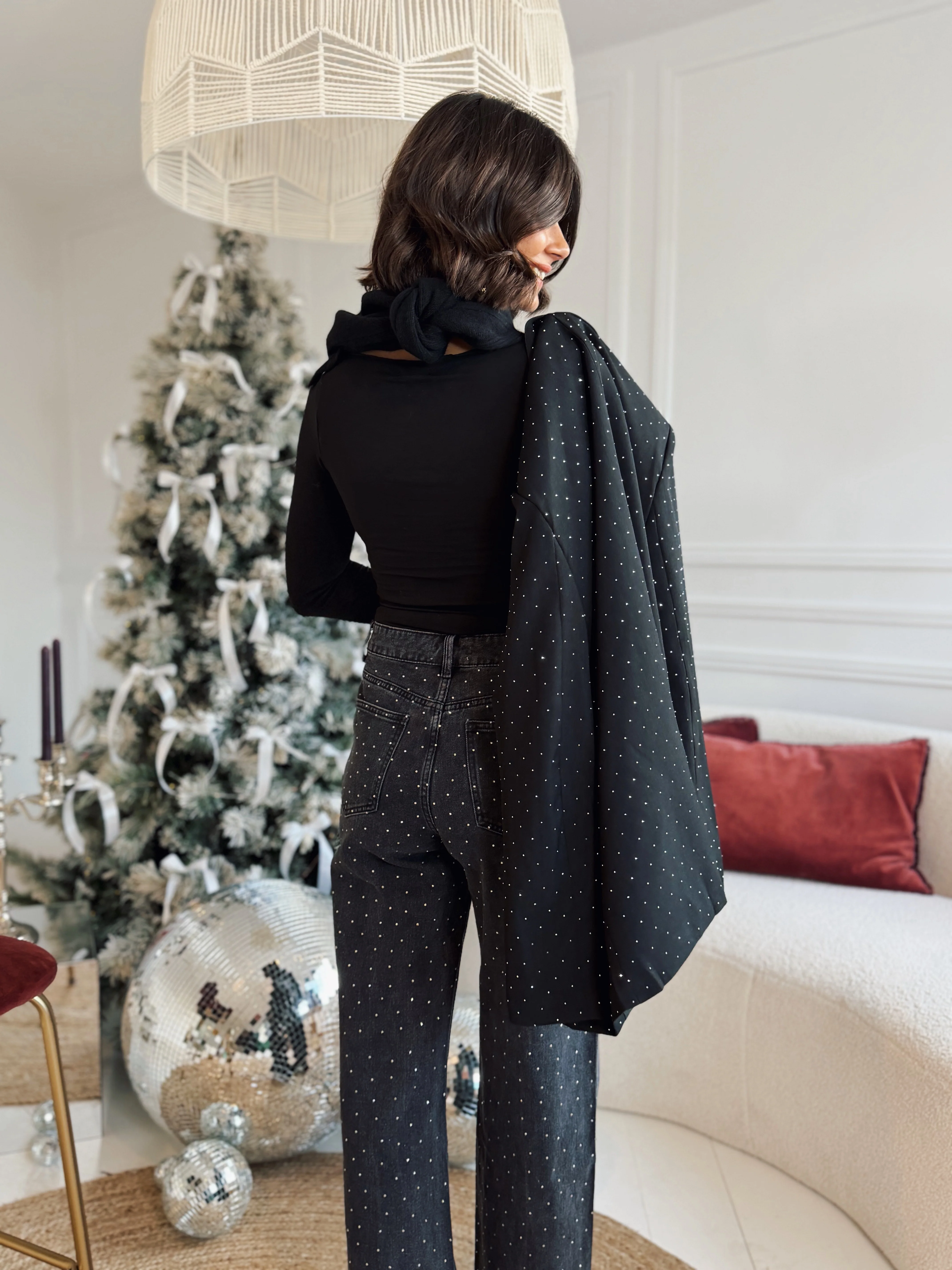 Jean à STRASS gris - Image 3