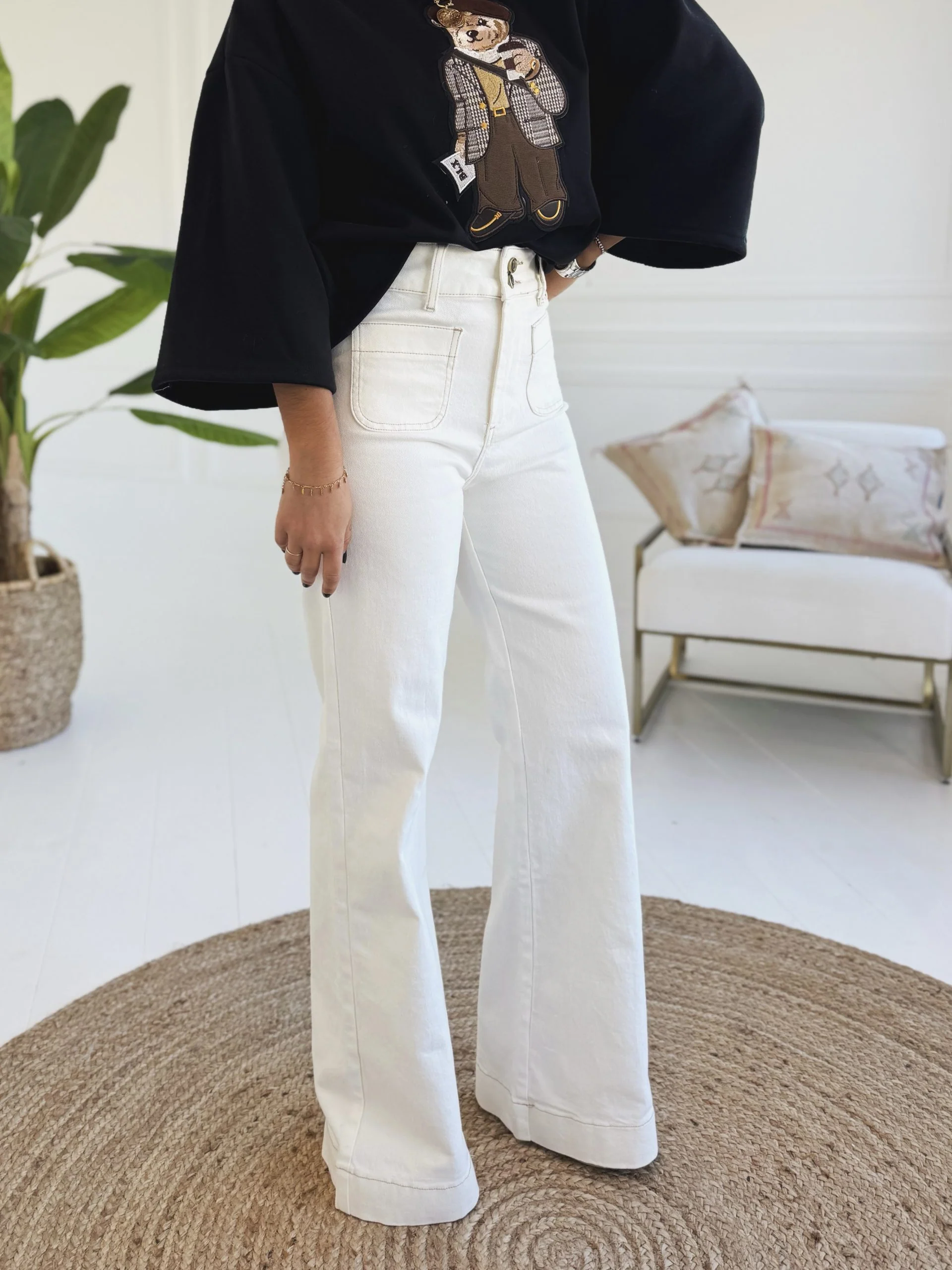 Jean FLARE écru (PETITE 104CM) - Image 3