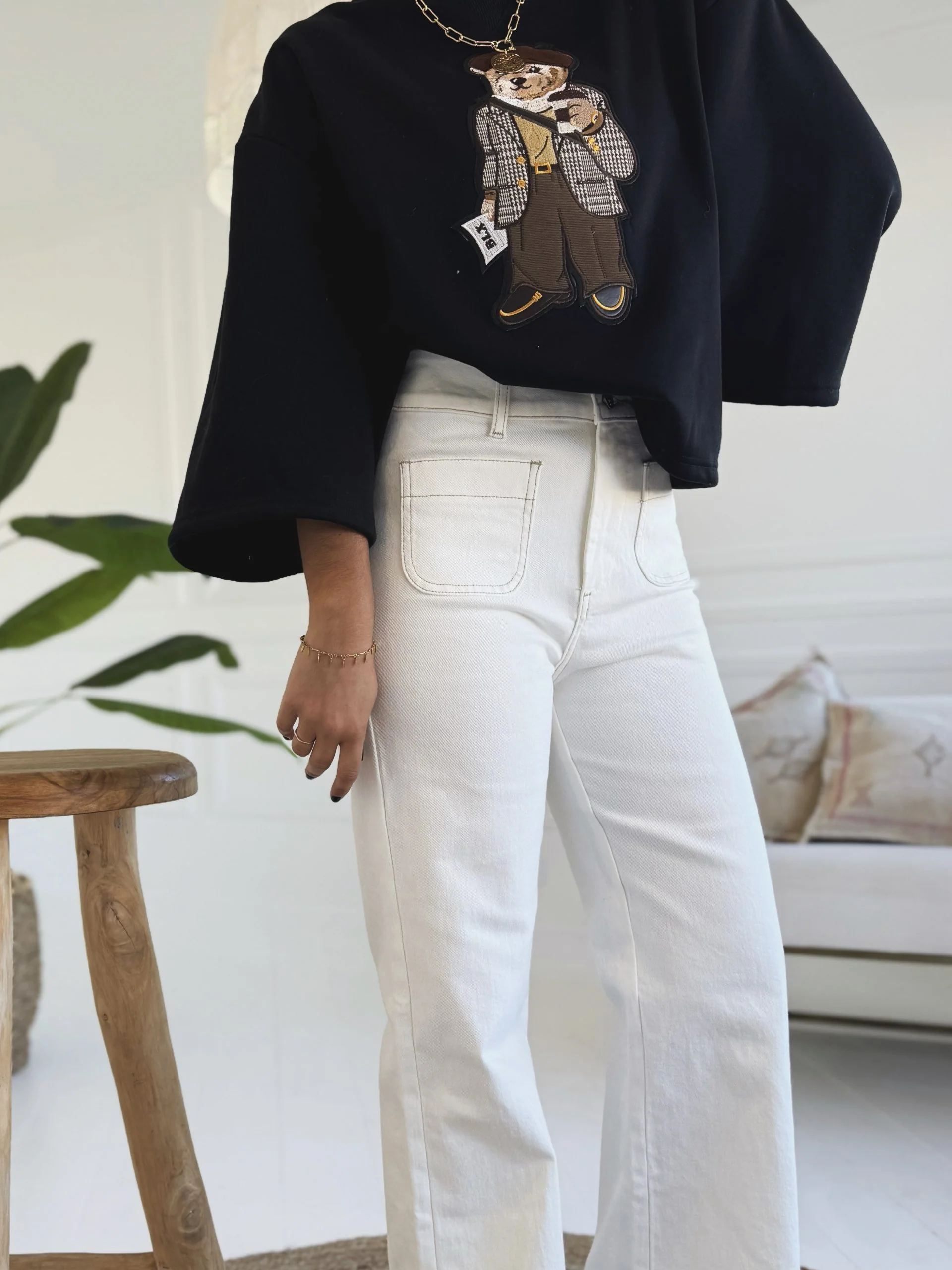 Jean FLARE écru (PETITE 104CM) - Image 4