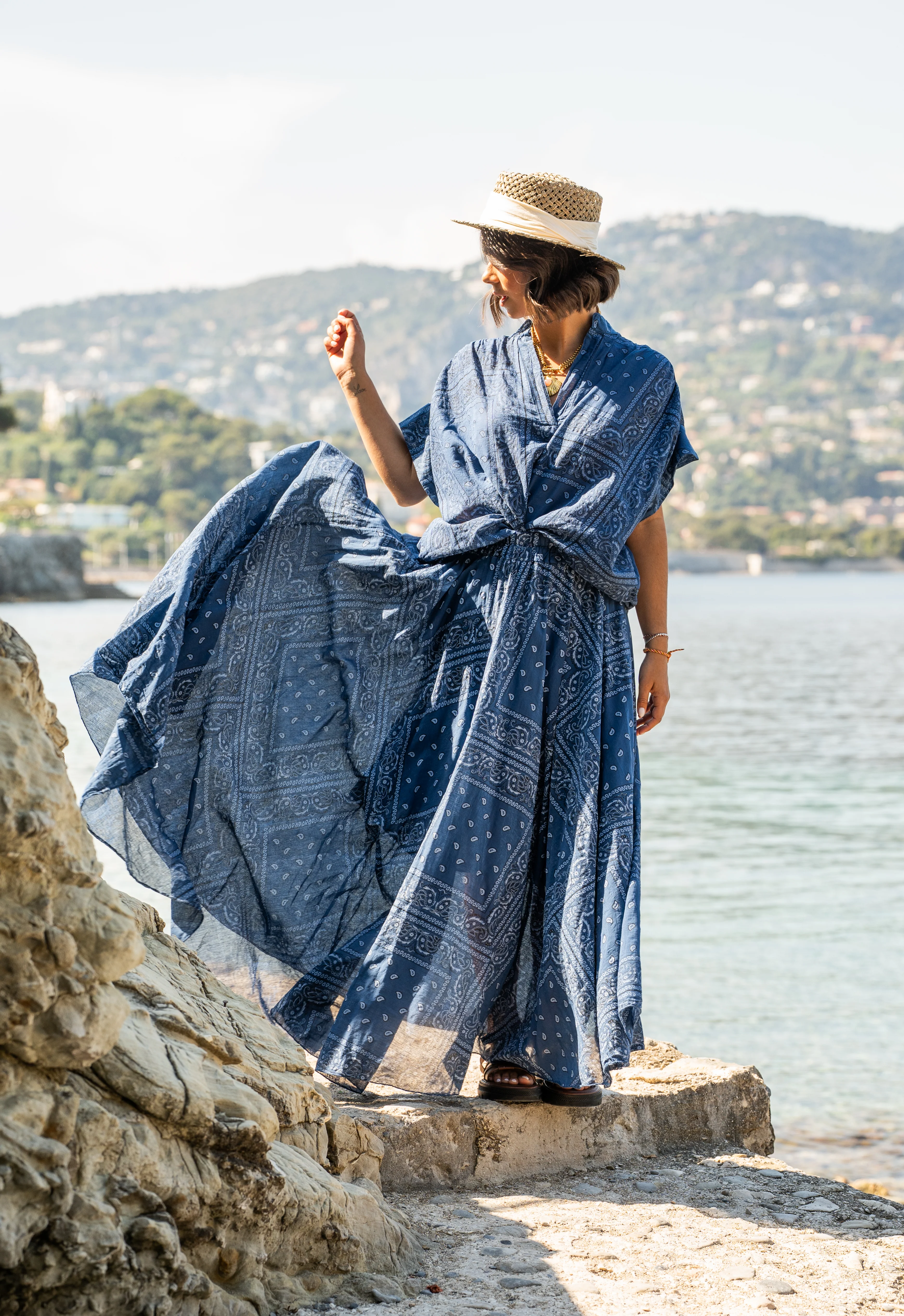 Blouse BANDANA bleu - Image 3