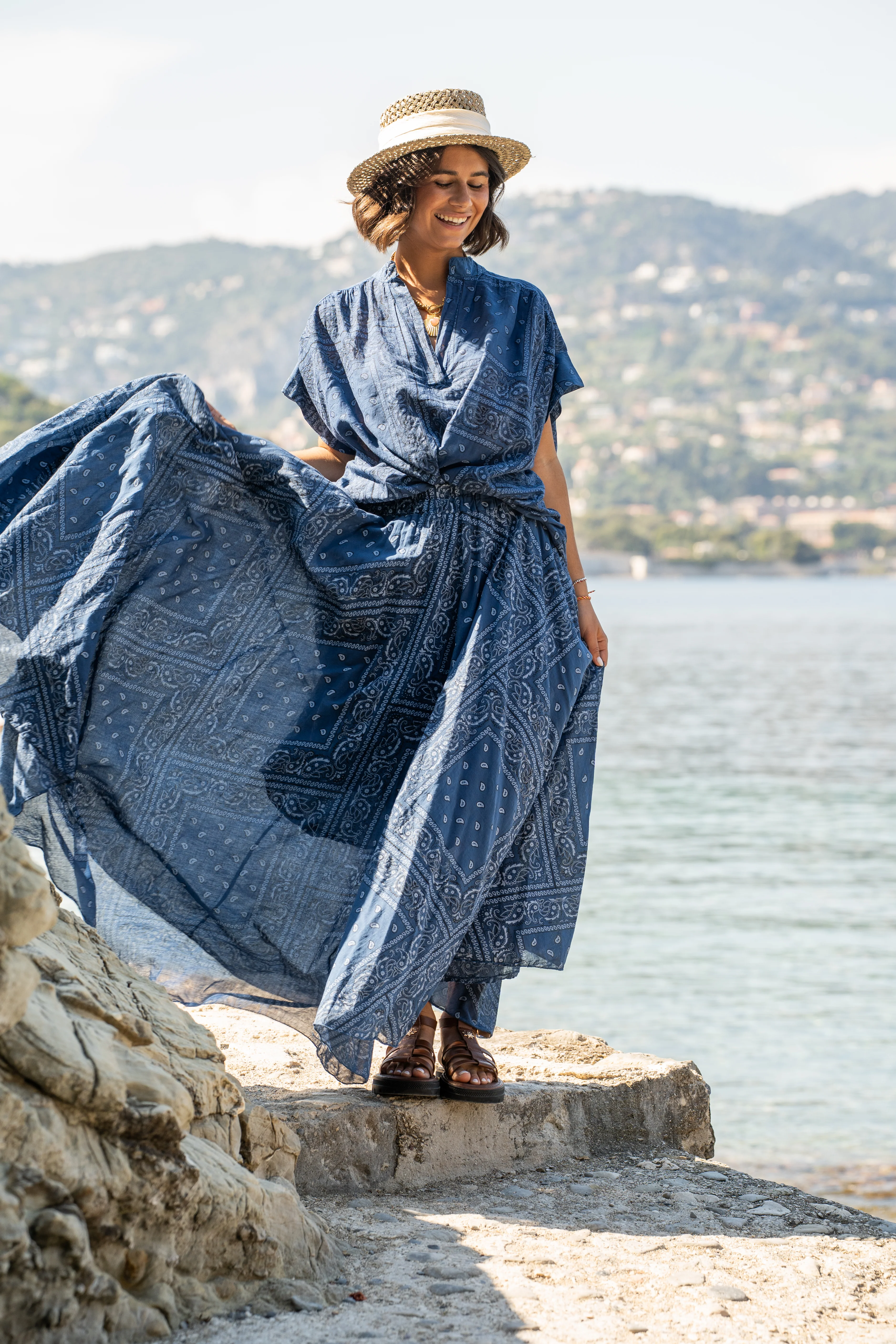 Blouse BANDANA bleu - Image 5