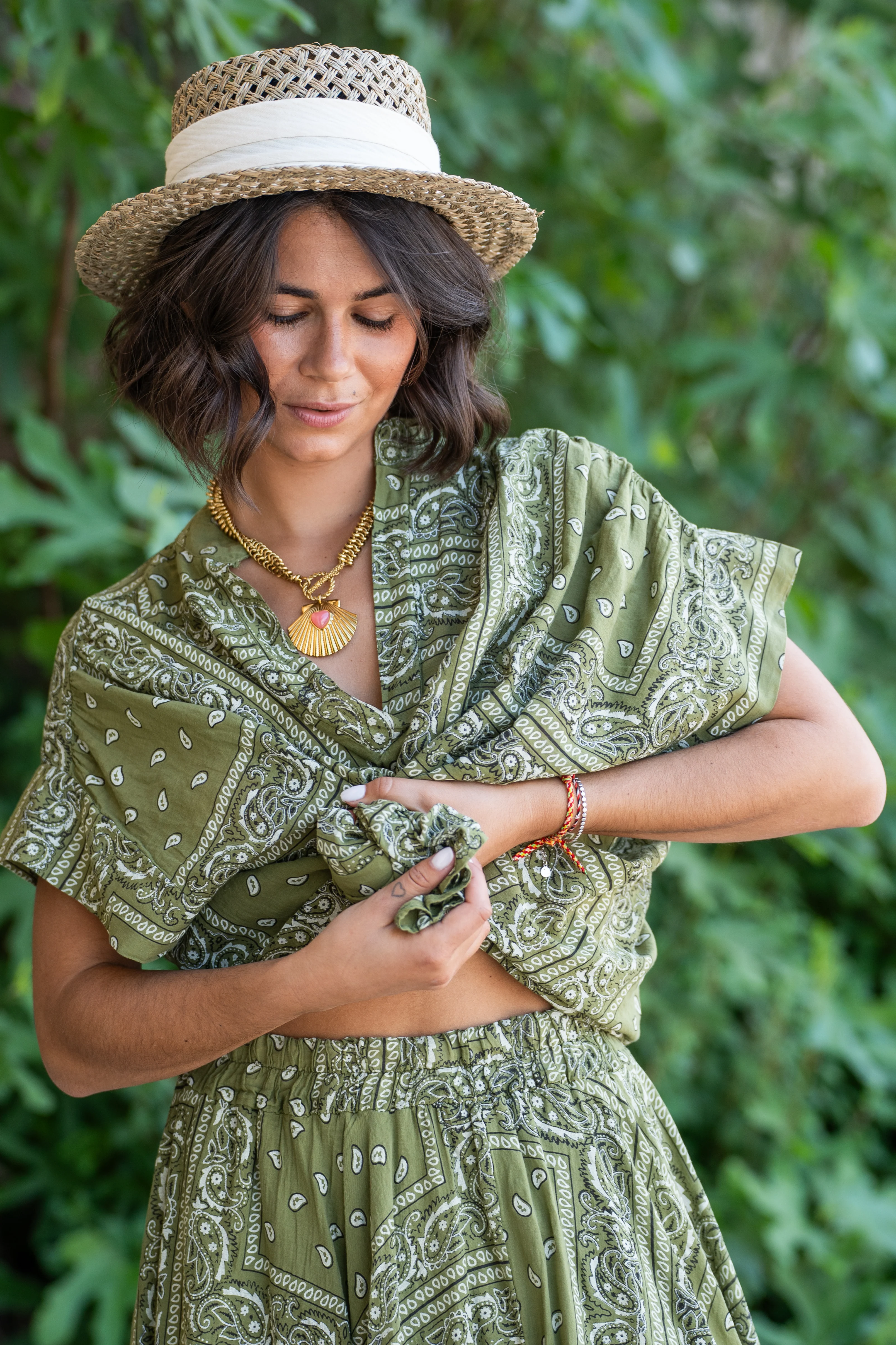 Blouse BANDANA vert - Image 4