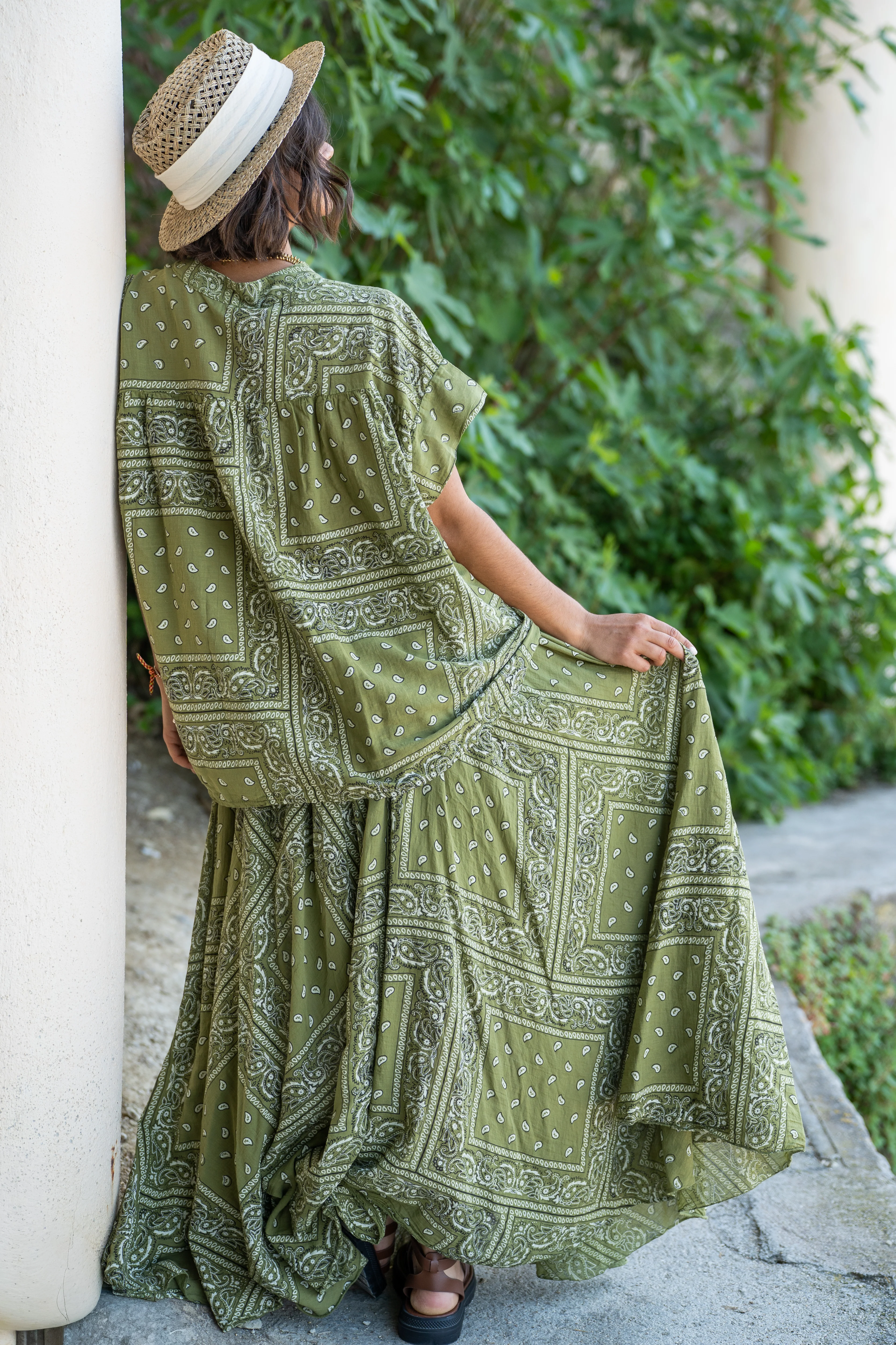 Blouse BANDANA vert - Image 2