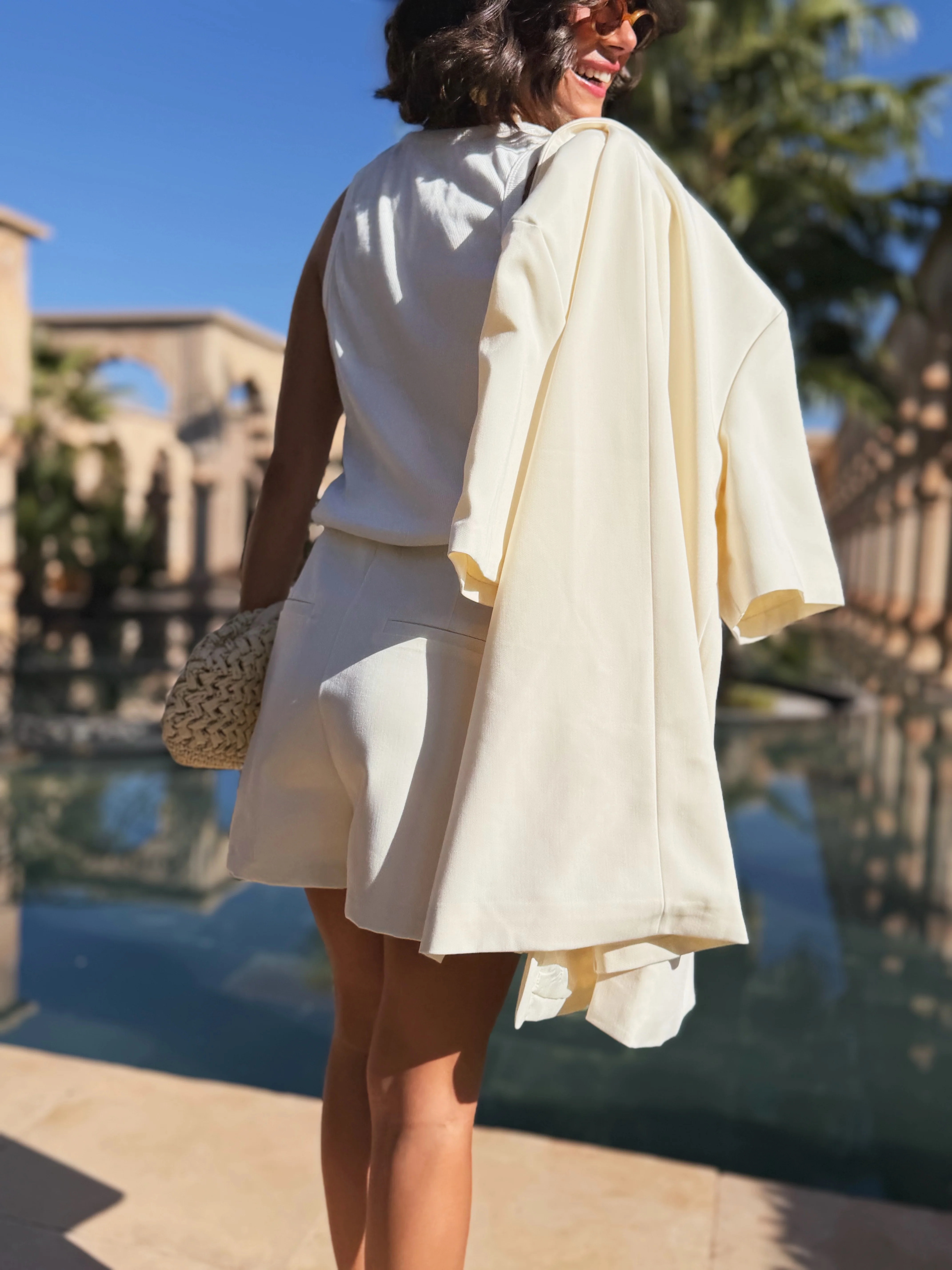 Jupe short beige - Image 3