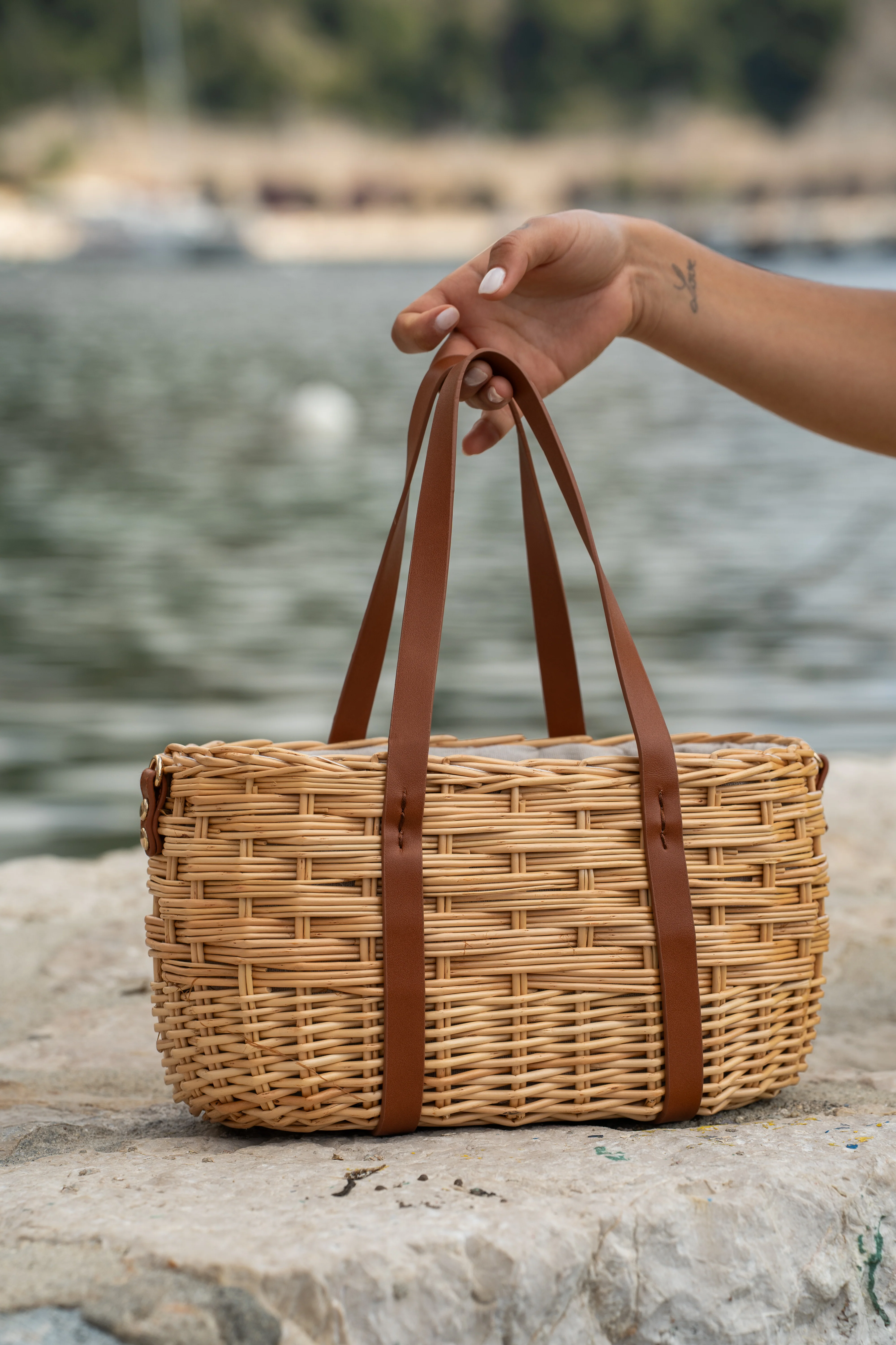 Panier en osier chocolat - Image 2