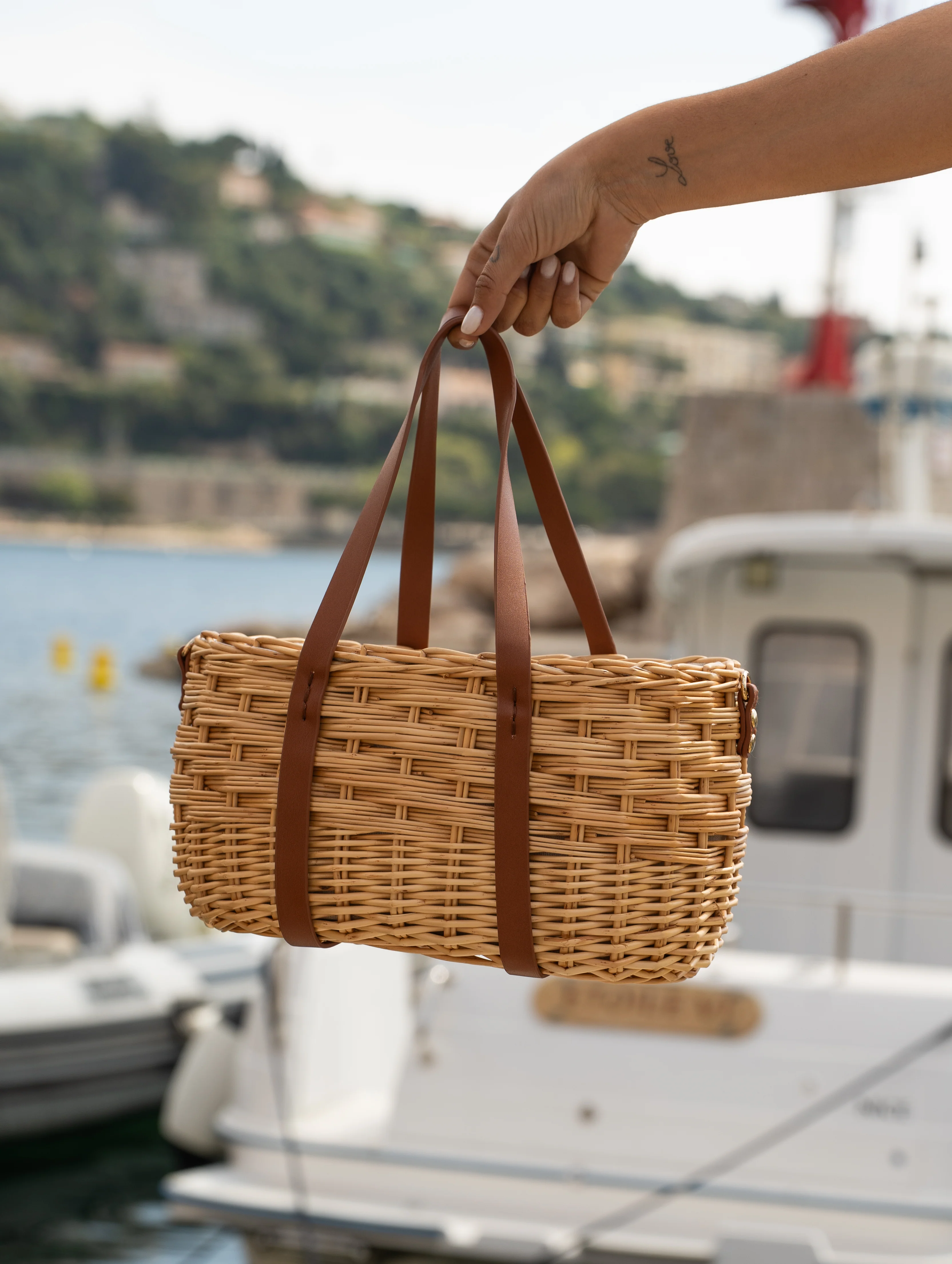 Panier en osier chocolat - Image 4