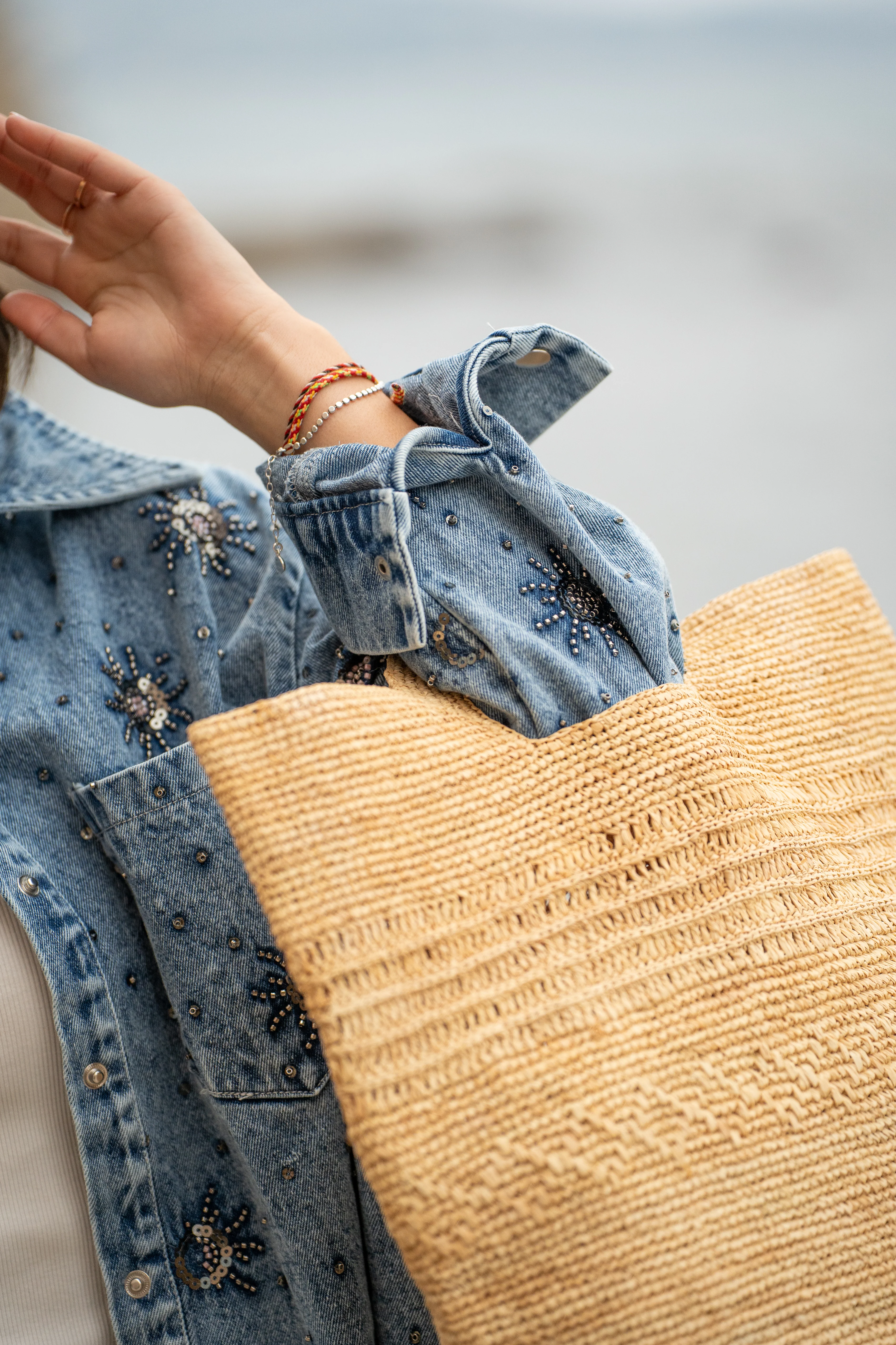 Panier SEAU en raphia - Image 6