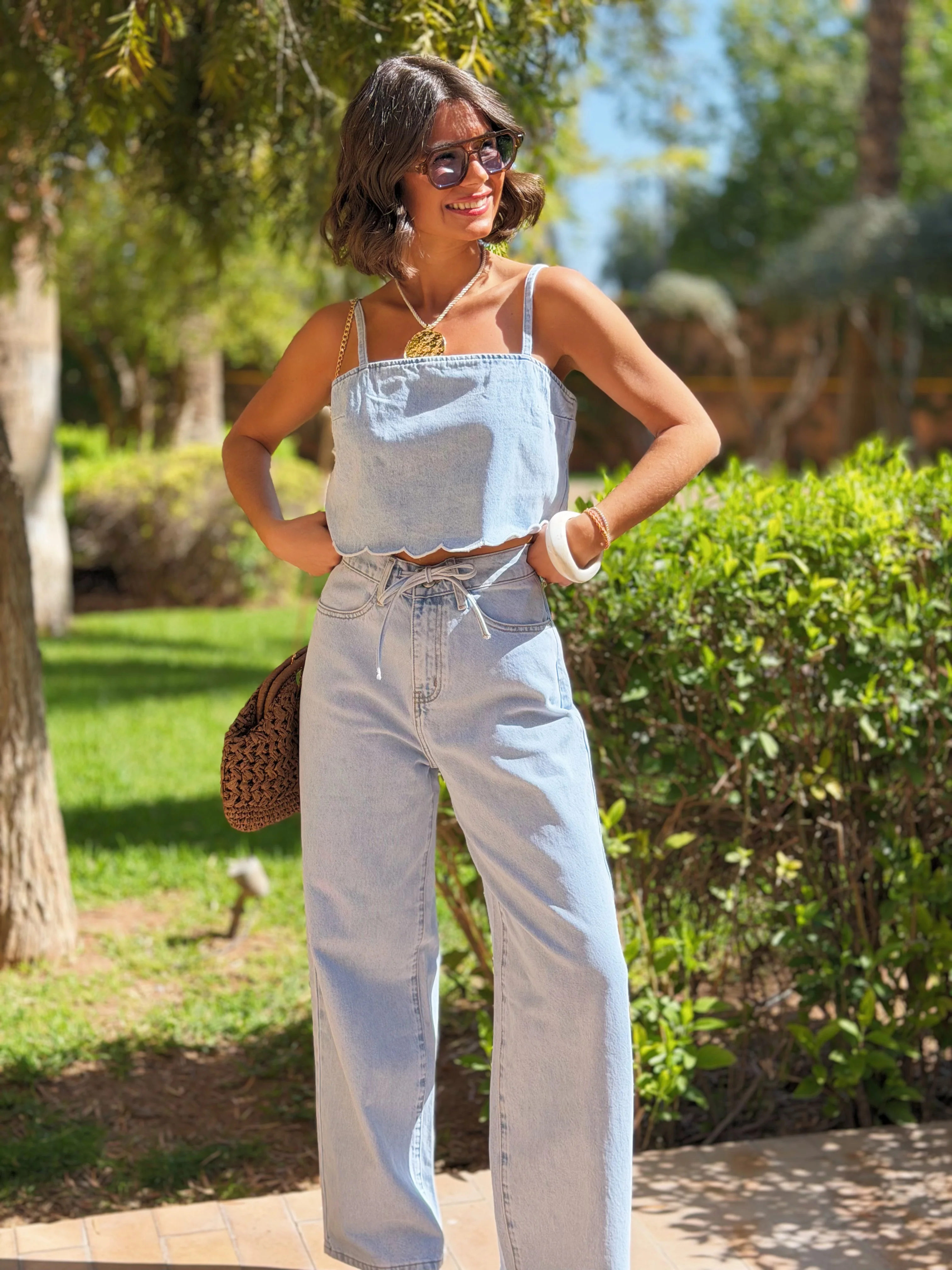 Top en JEAN court (éxpédition le 02/04)