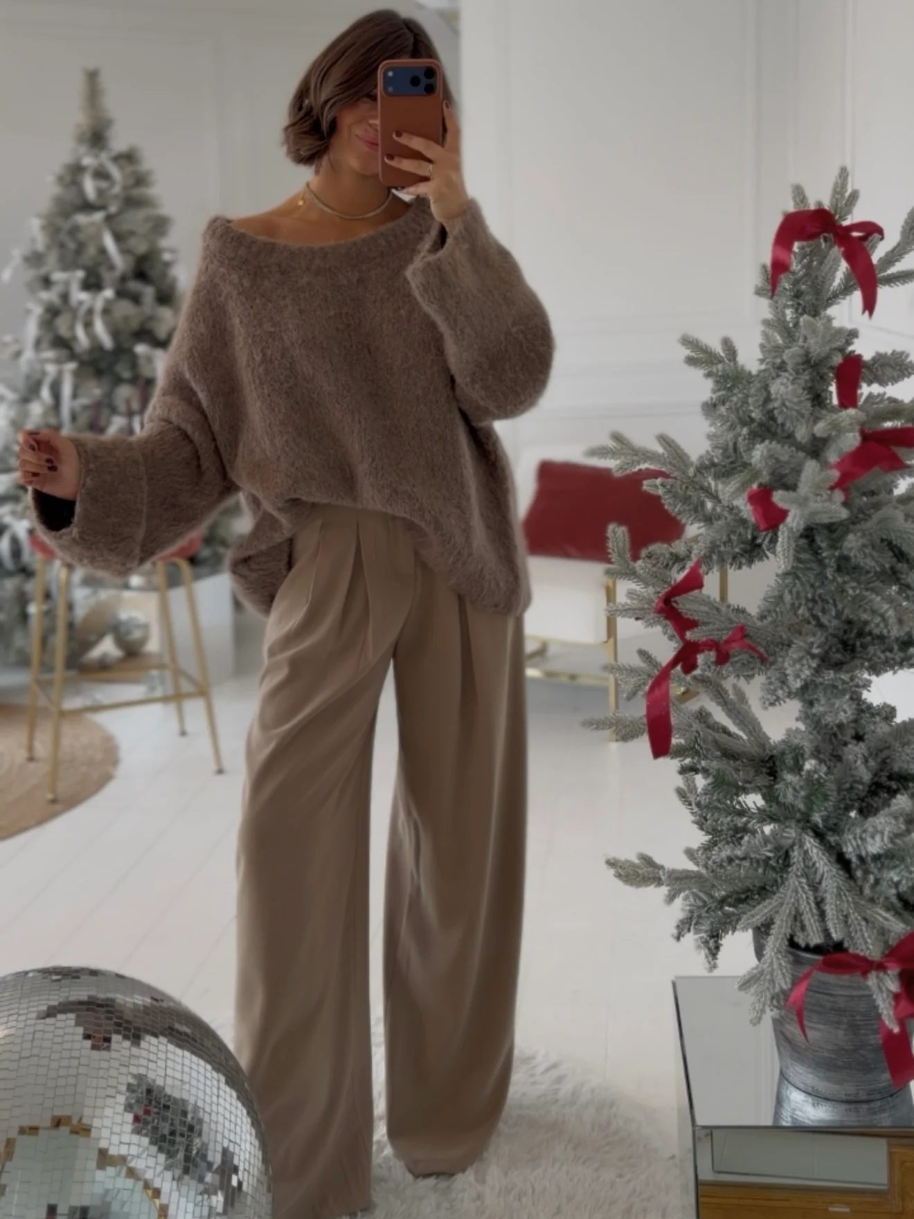 Pantalon NICO à pinces taupe