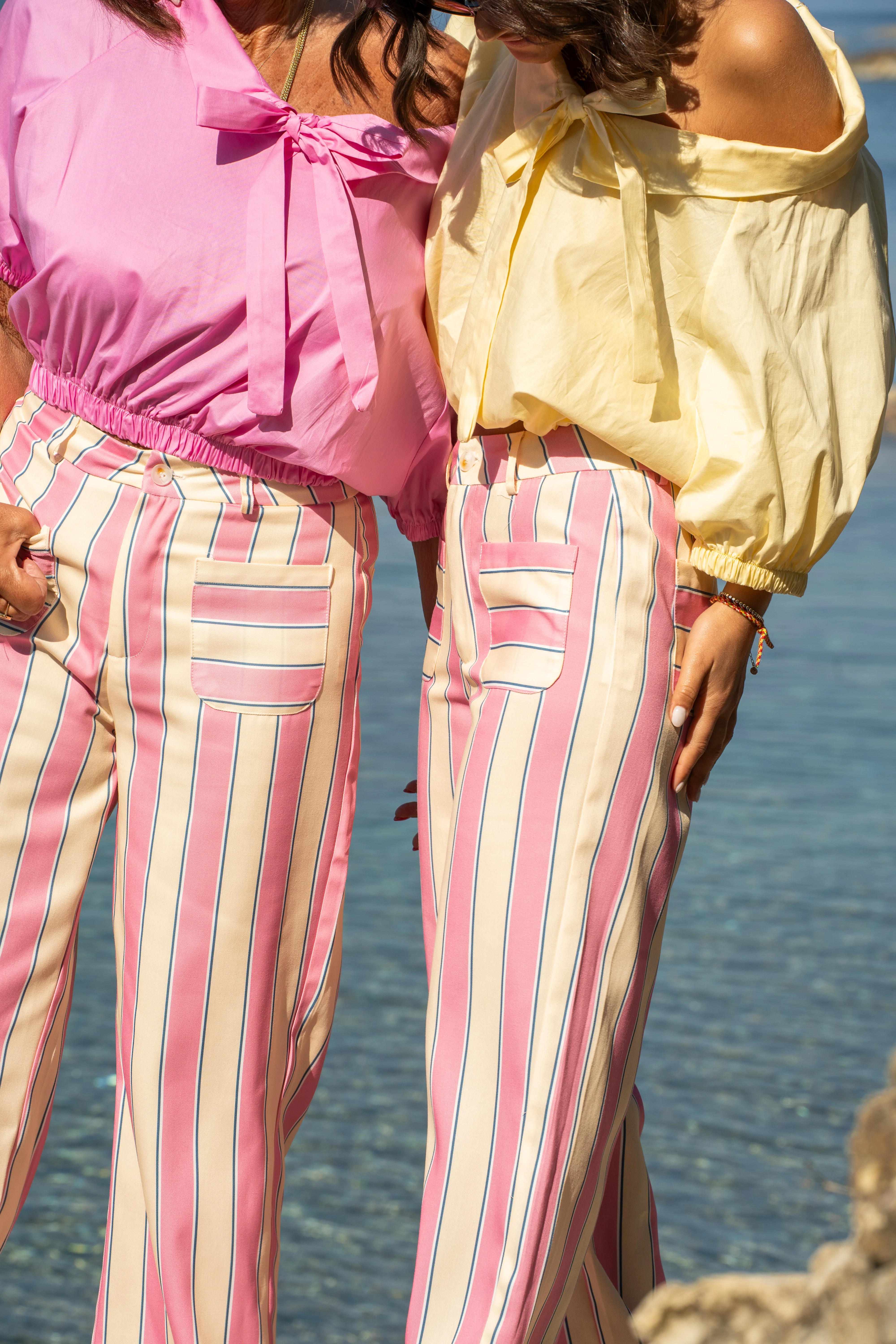Pantalon RAYÉ jaune&rose - Image 5