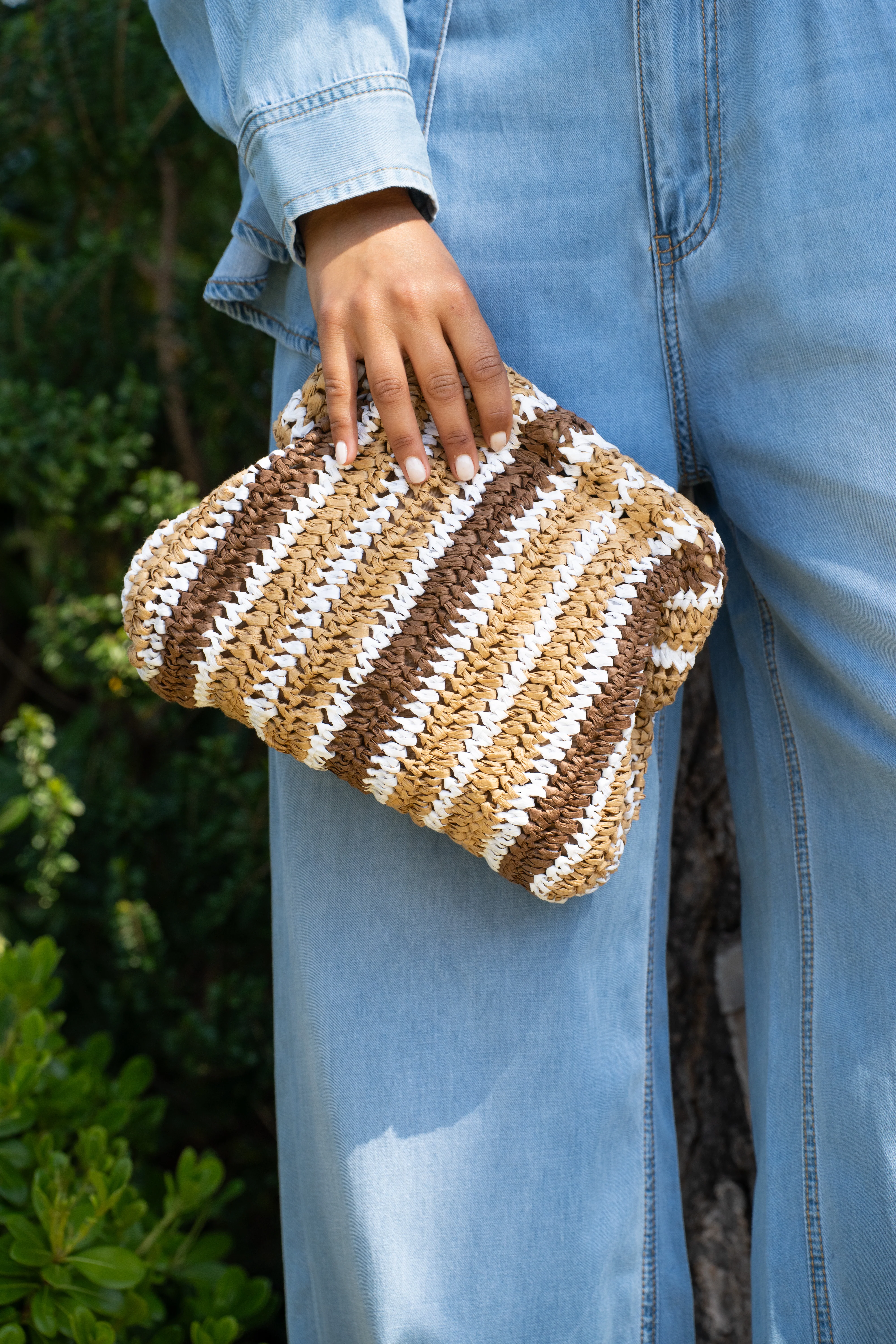 Pochette RAPHIA rayée