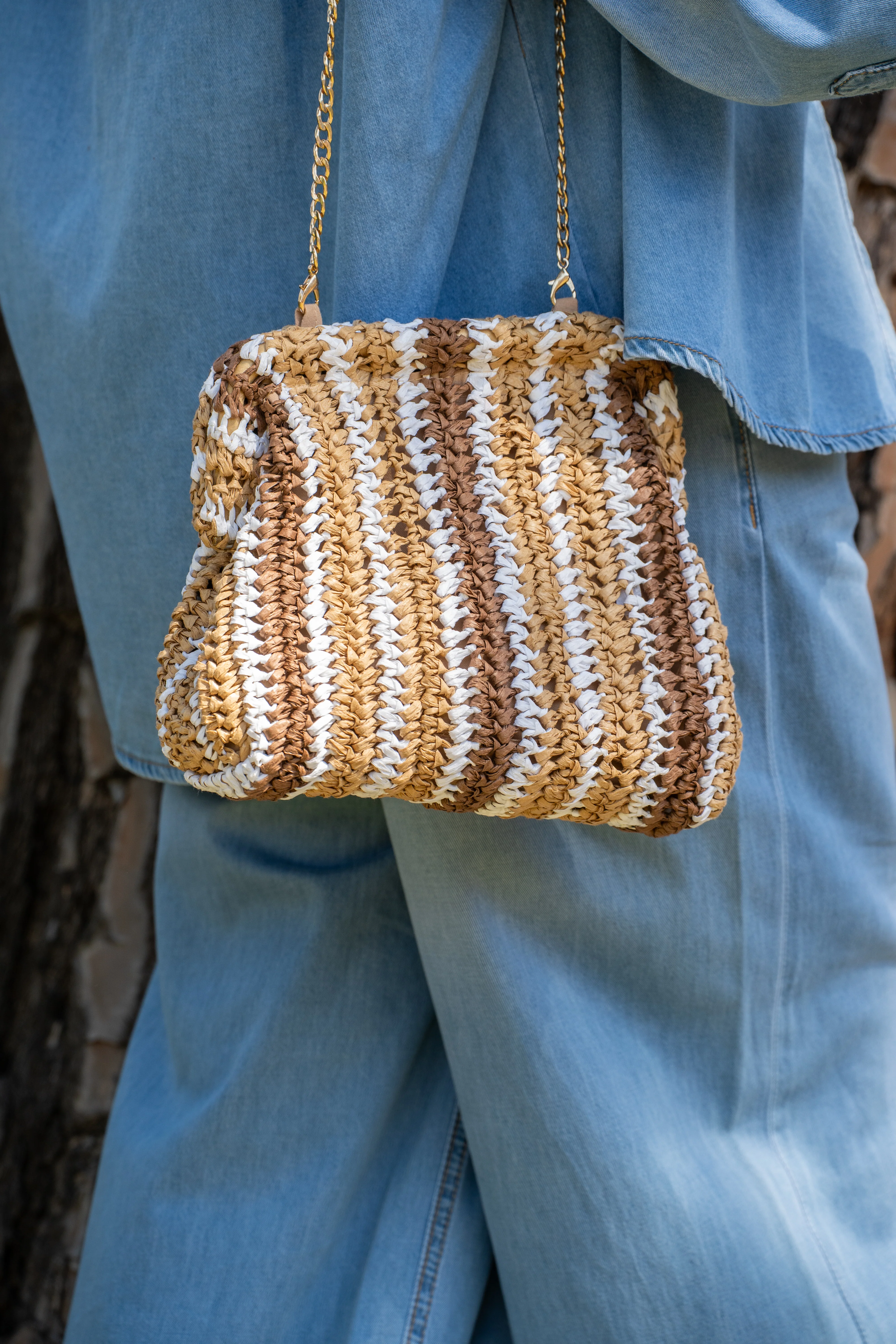 Pochette RAPHIA rayée - Image 6