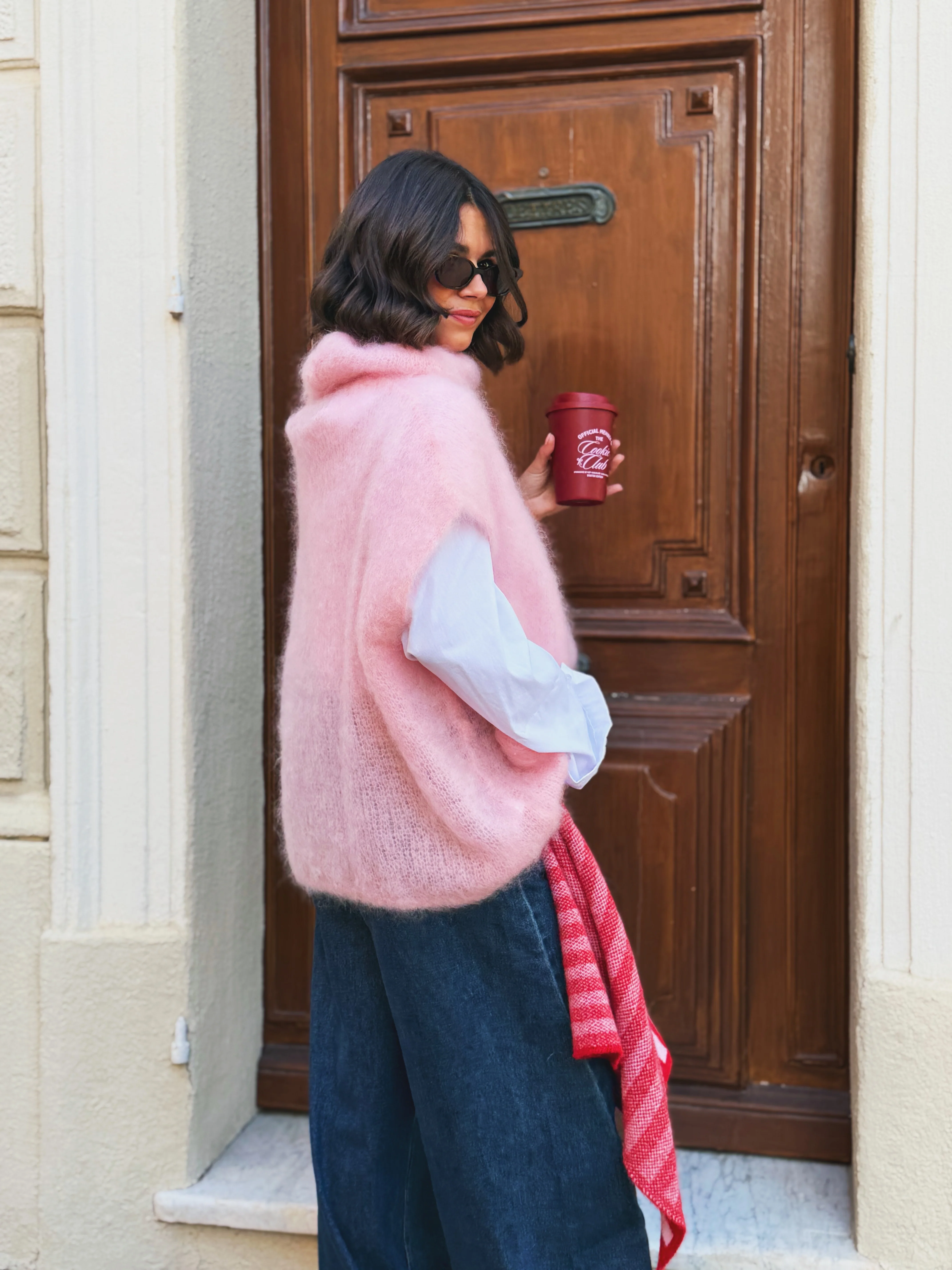 Pull sans manche GINETTE rose - Image 4