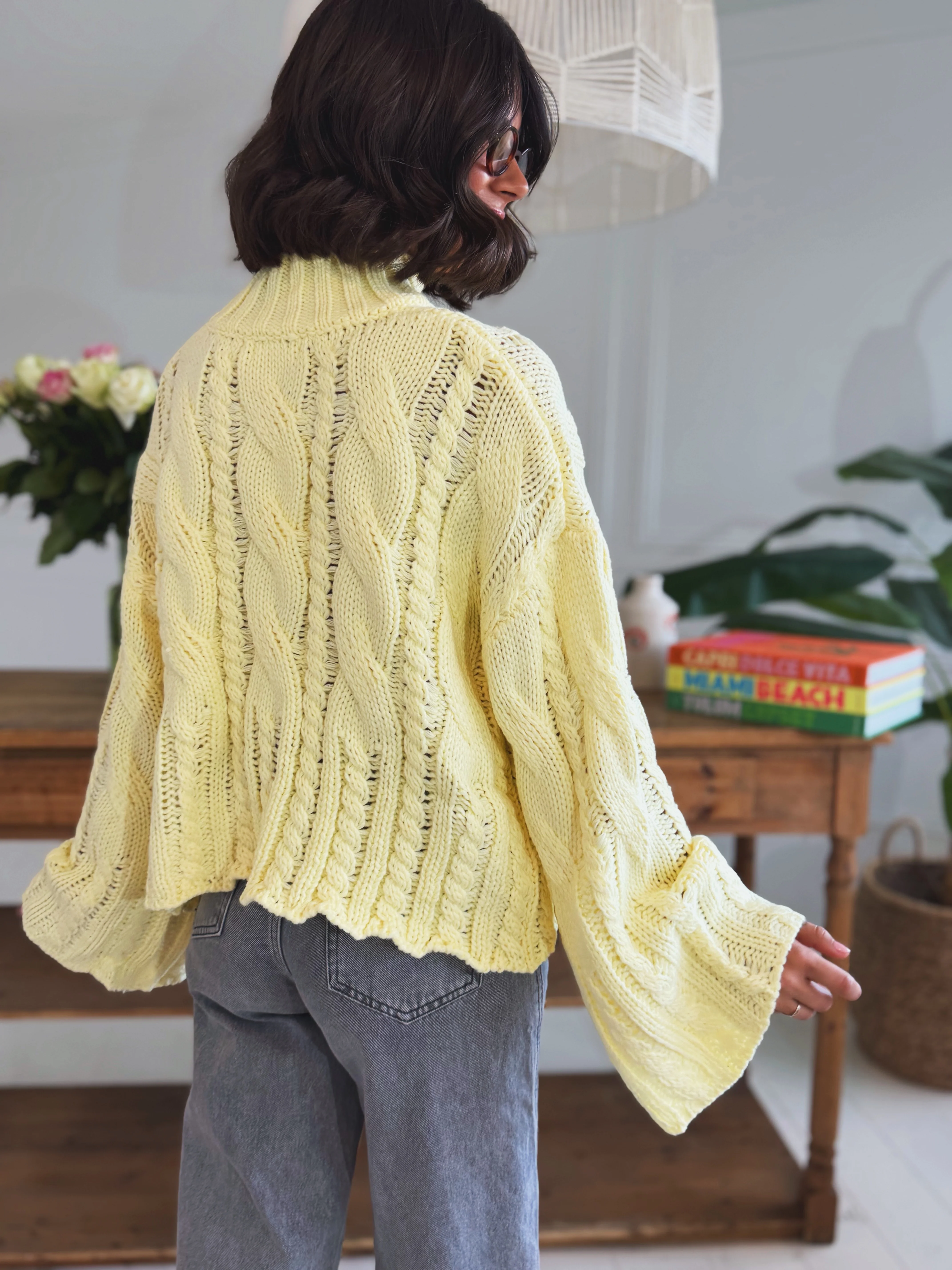 Pull TORSADÉ jaune - Image 3